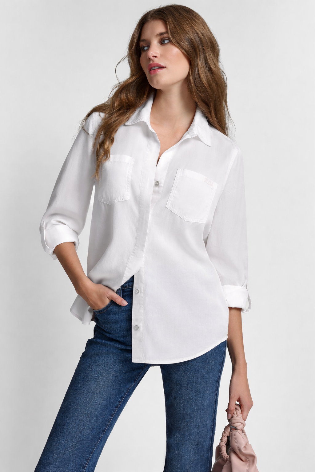 Dkny Split Back Button Front With Roll Tap - HIPPO US Brands DKNY