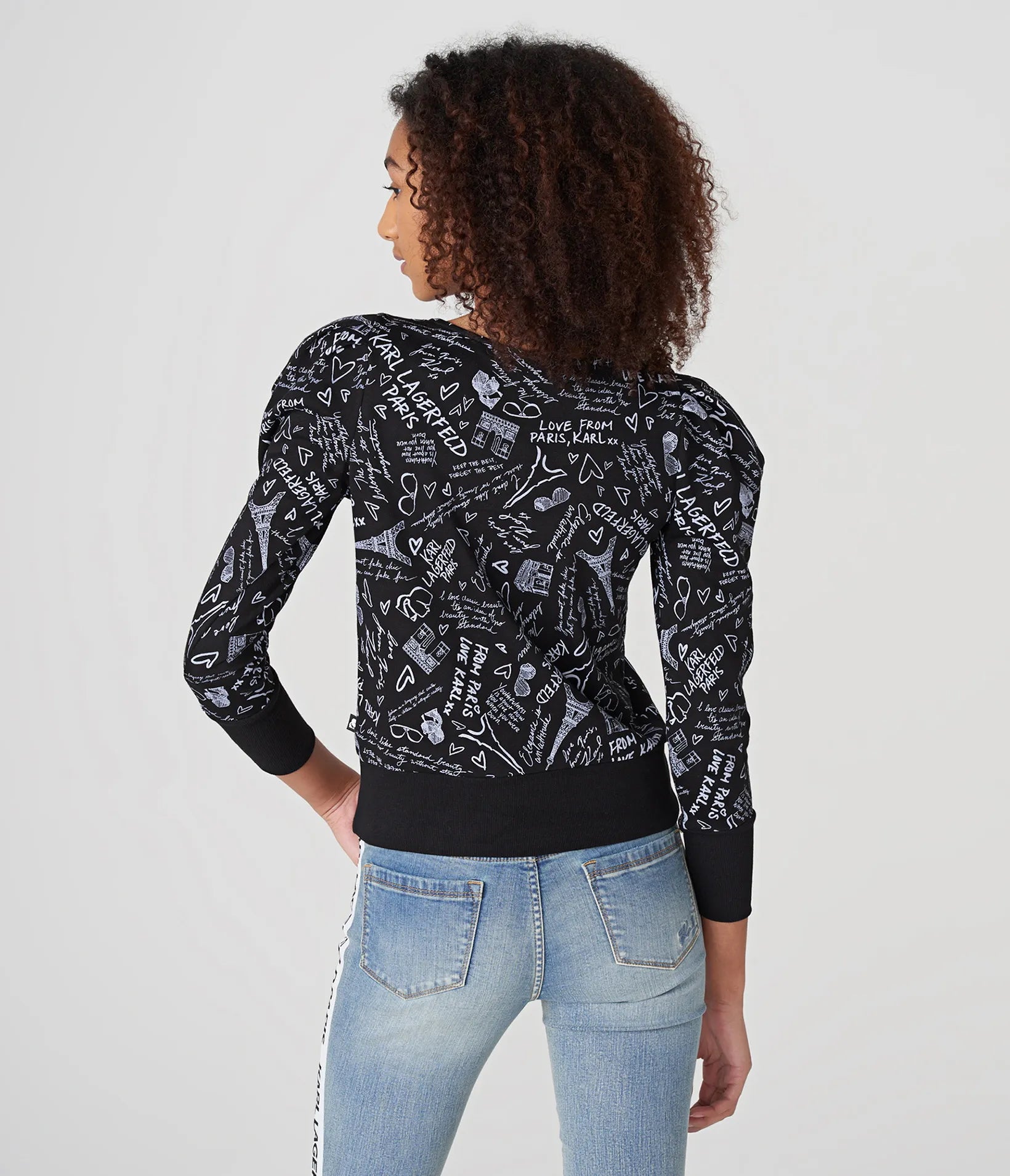 Karl Lagerfeld Puff Shoulder Top - HIPPO US Brands Karl Lagerfeld Paris