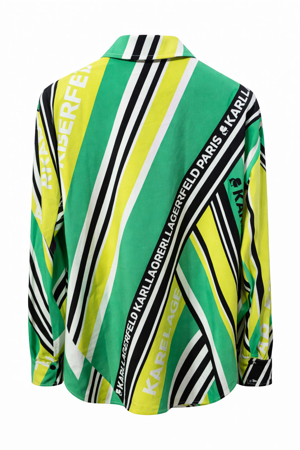 Karl Lagerfeld Paris Women's Striped Logo Oversized Shirt - HIPPO US Brands Karl Lagerfeld Paris