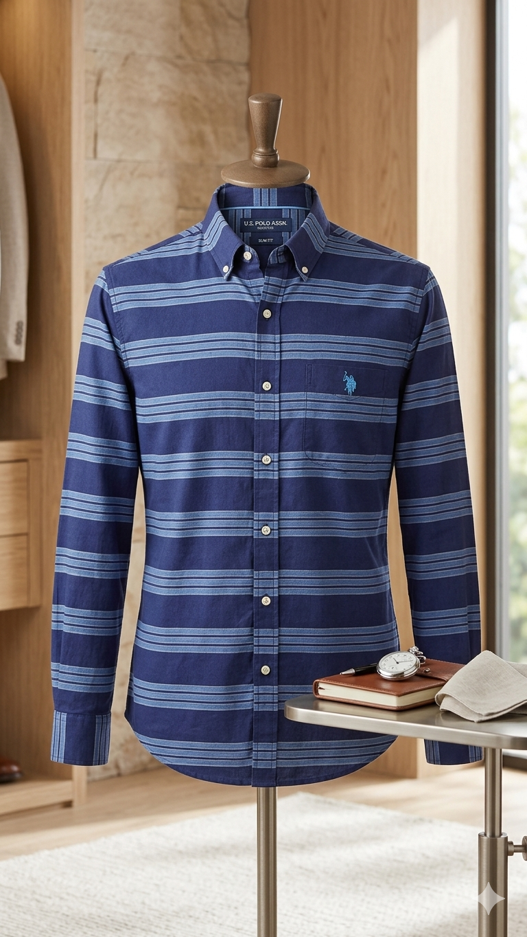 USPA Cotton Triple Stretch Poplin Shirt