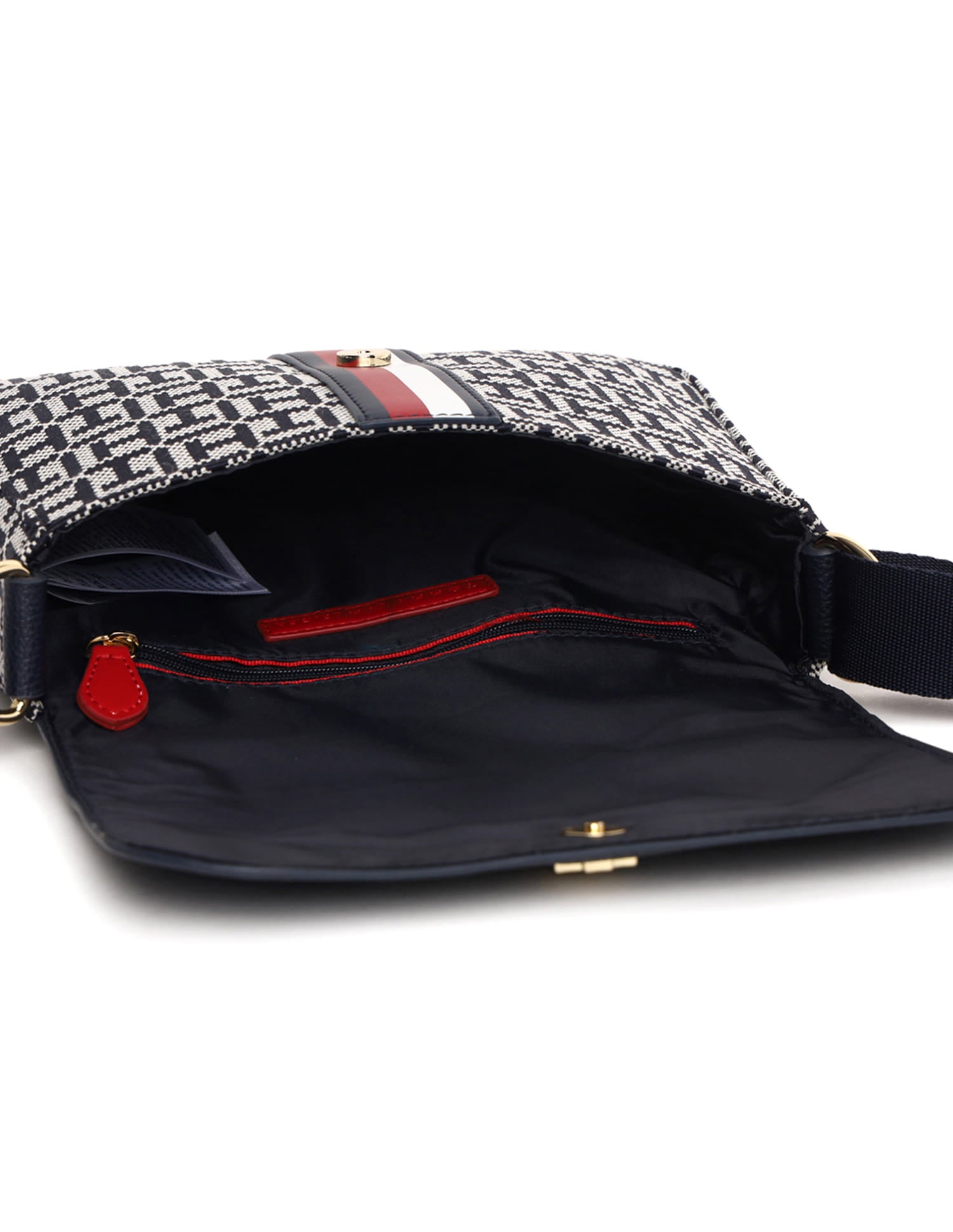 Tommy Hilfiger Flap Closure Monogram Sling Bag - HIPPO US Brands Tommy Hilfiger