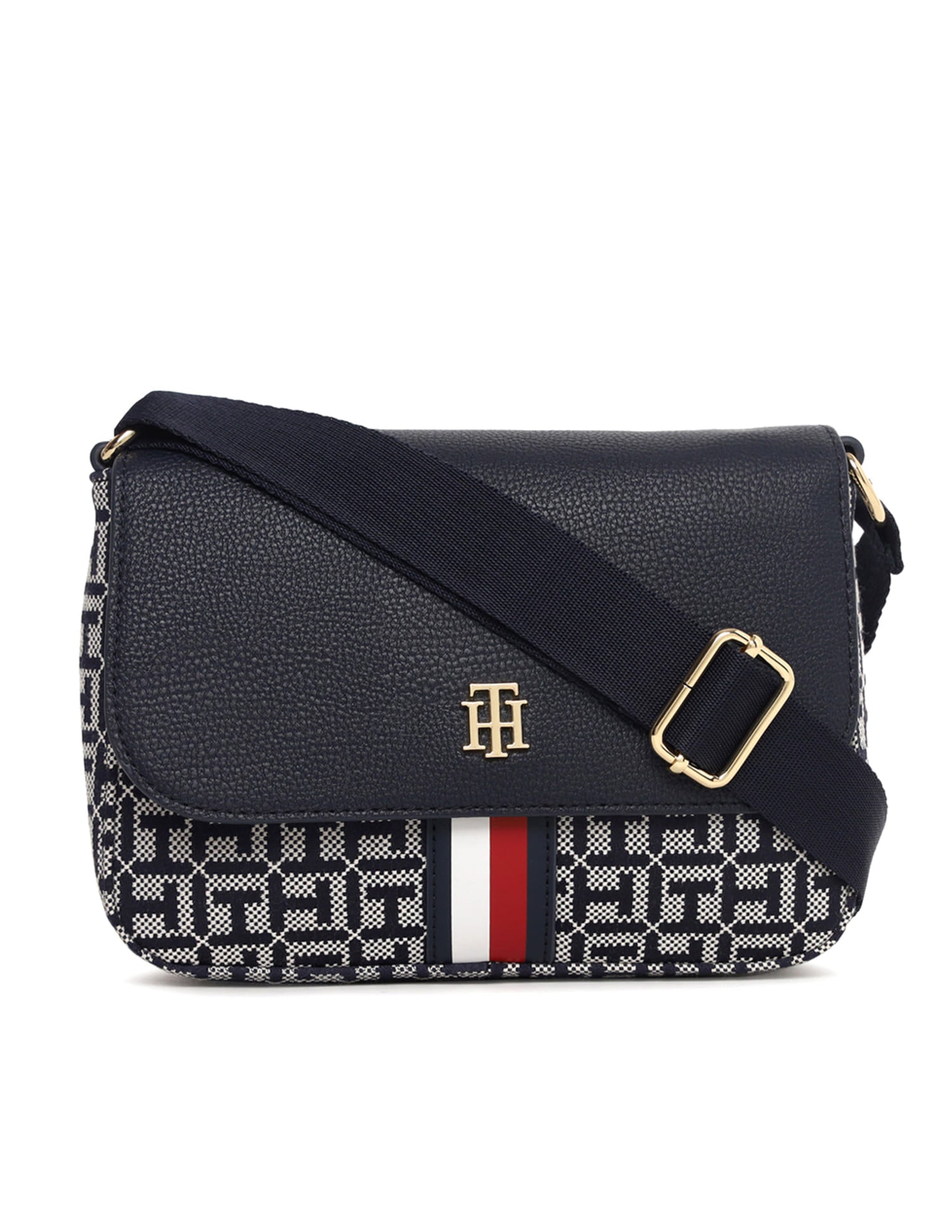 Tommy Hilfiger Flap Closure Monogram Sling Bag - HIPPO US Brands Tommy Hilfiger