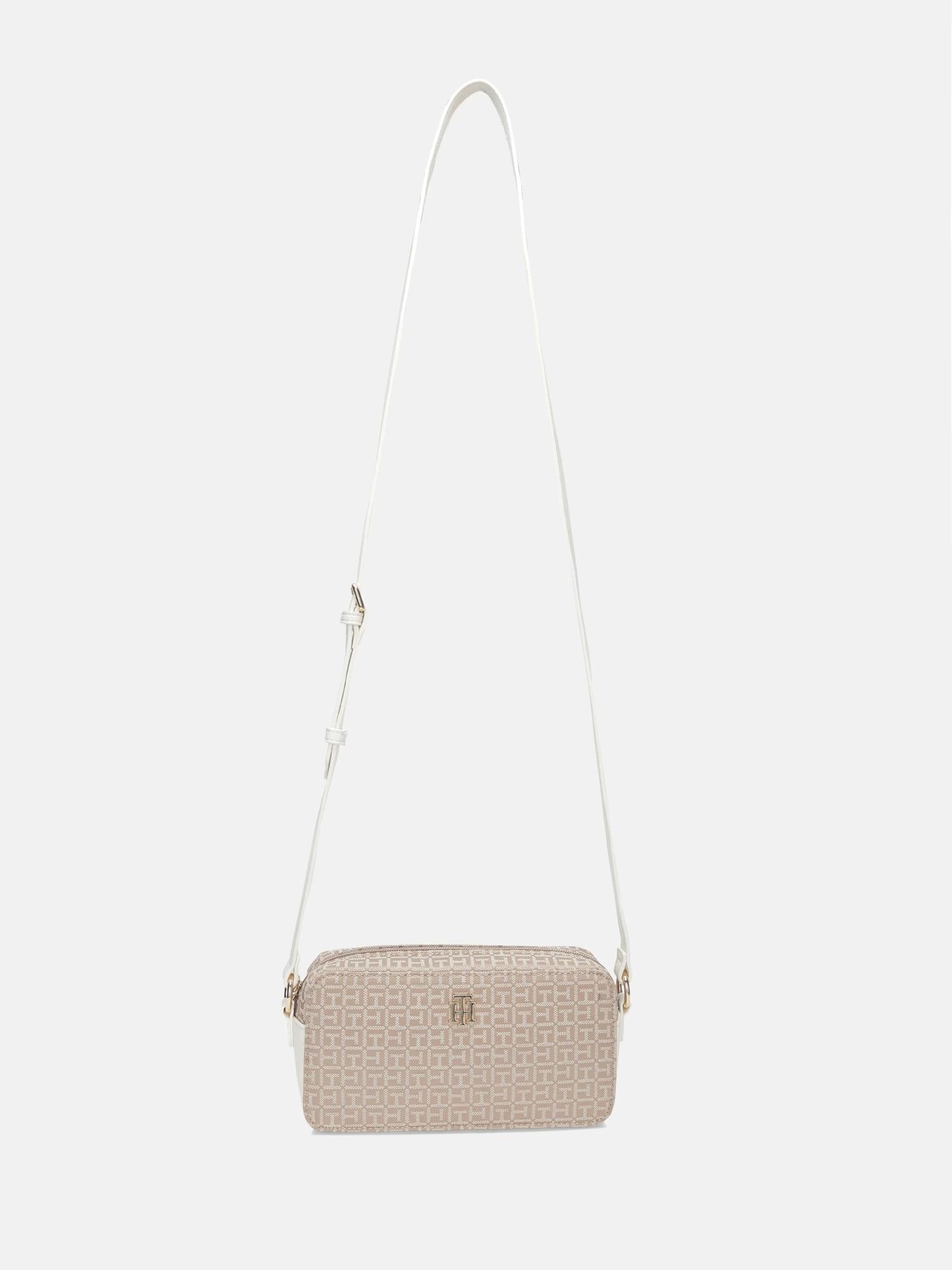 Tommy Hilfiger Logo Off White Polyester Sling Bag - HIPPO US Brands Tommy Hilfiger