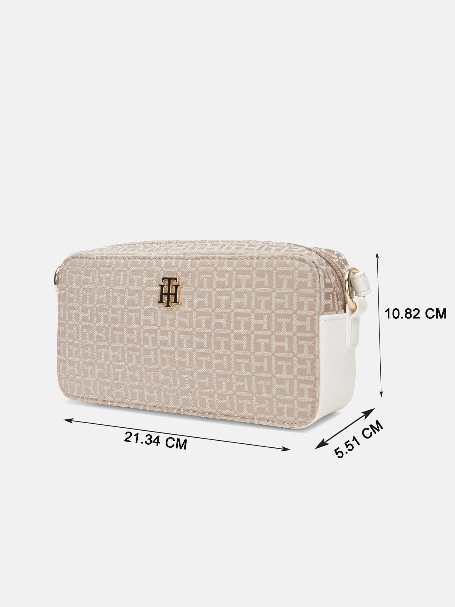 Tommy Hilfiger Logo Off White Polyester Sling Bag - HIPPO US Brands Tommy Hilfiger