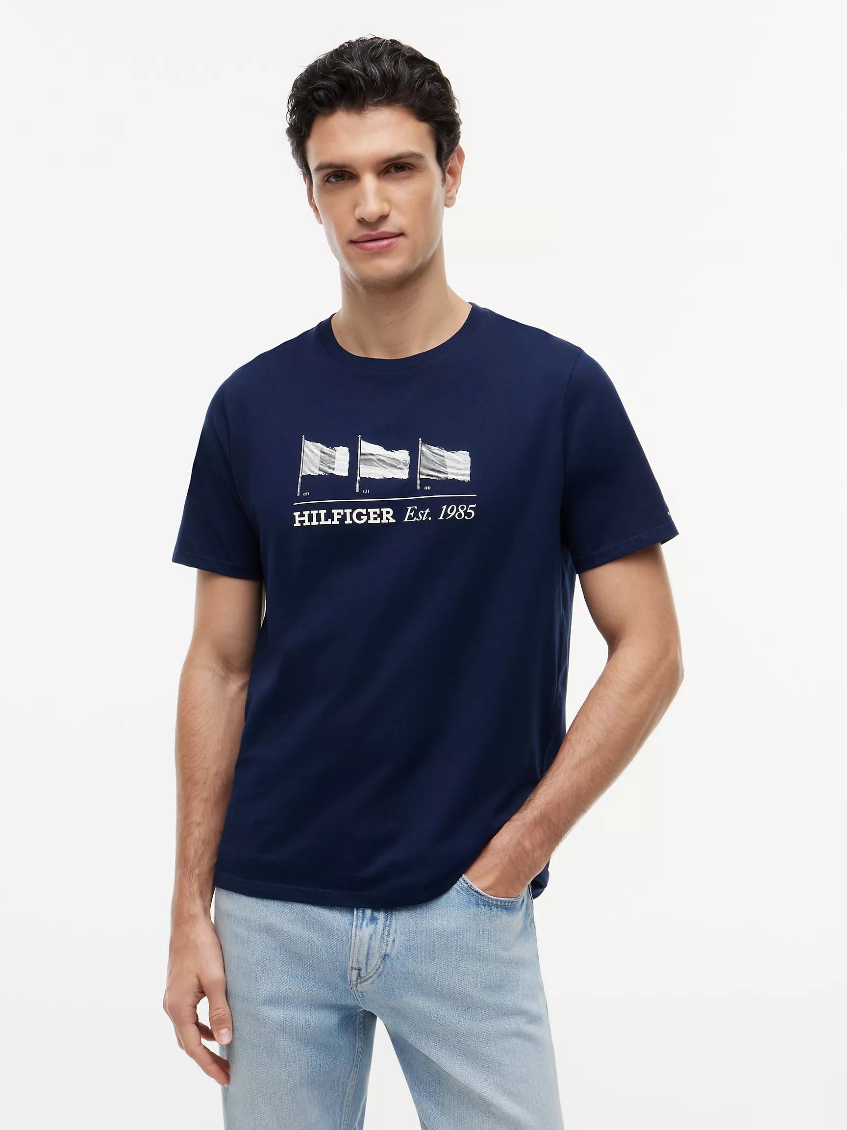 Tommy Hilfiger Multi-Flag Logo T-Shirt - HIPPO US Brands Tommy Hilfiger