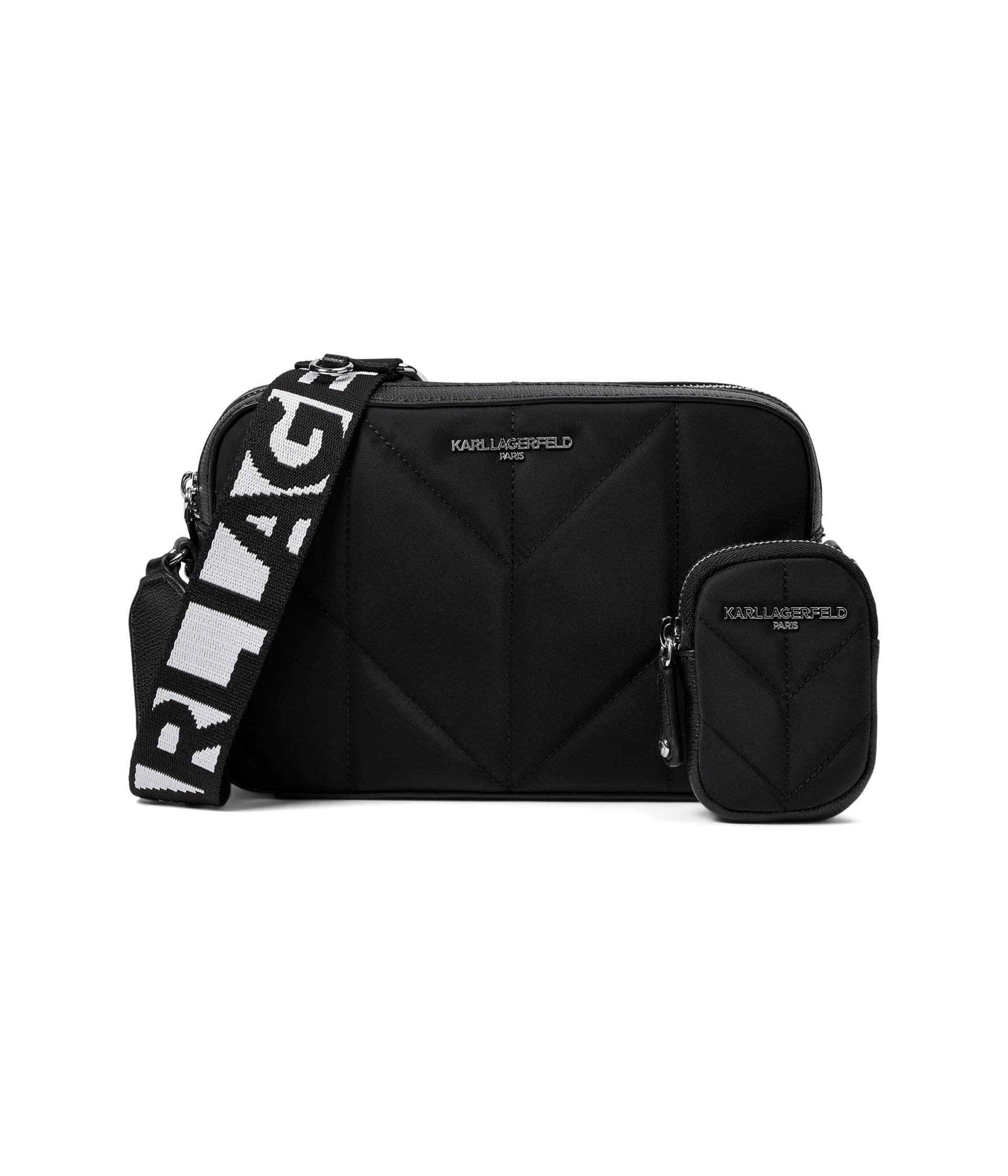 KARL LAGERFELD PARIS NYLON MAYBELLE CROSSBODY BAG