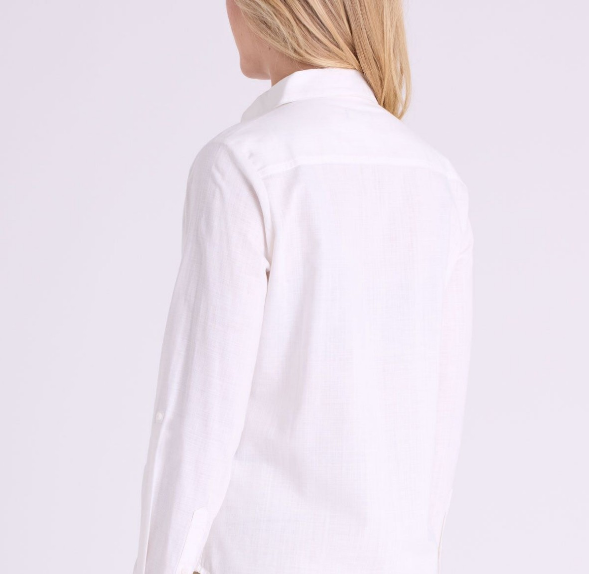 USPA Crochet Trim Linen Long Sleeve Shirt - HIPPO US Brands US. POLO ASSN