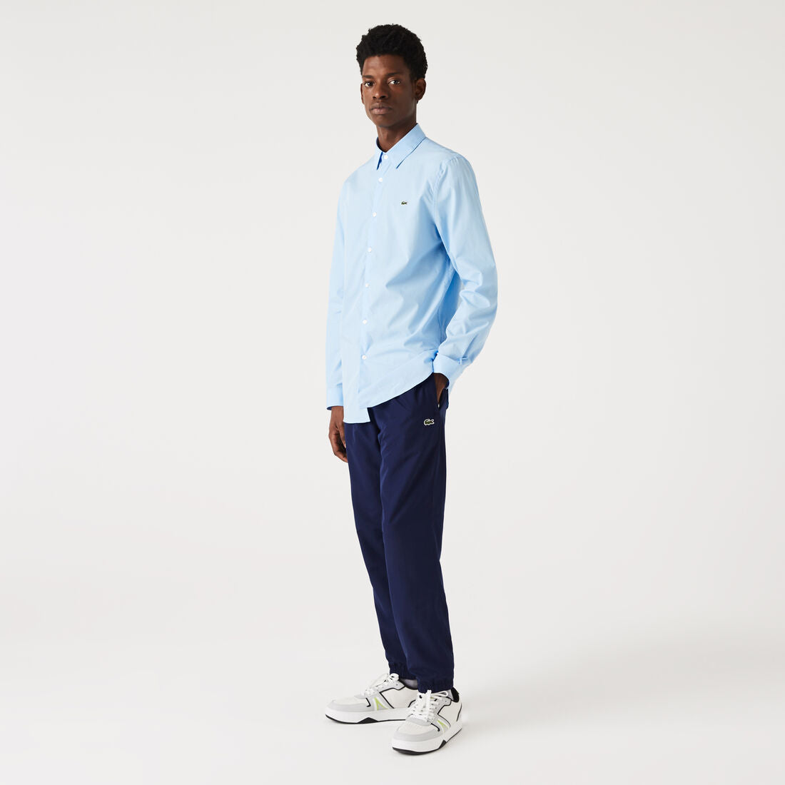 Lacoste Men's Slim Fit Stretch Cotton Poplin Shirt - HIPPO US Brands LACOSTE