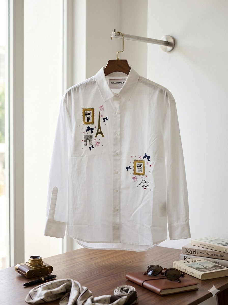 Karl Lagefeld Whimsy Poplin Shirt