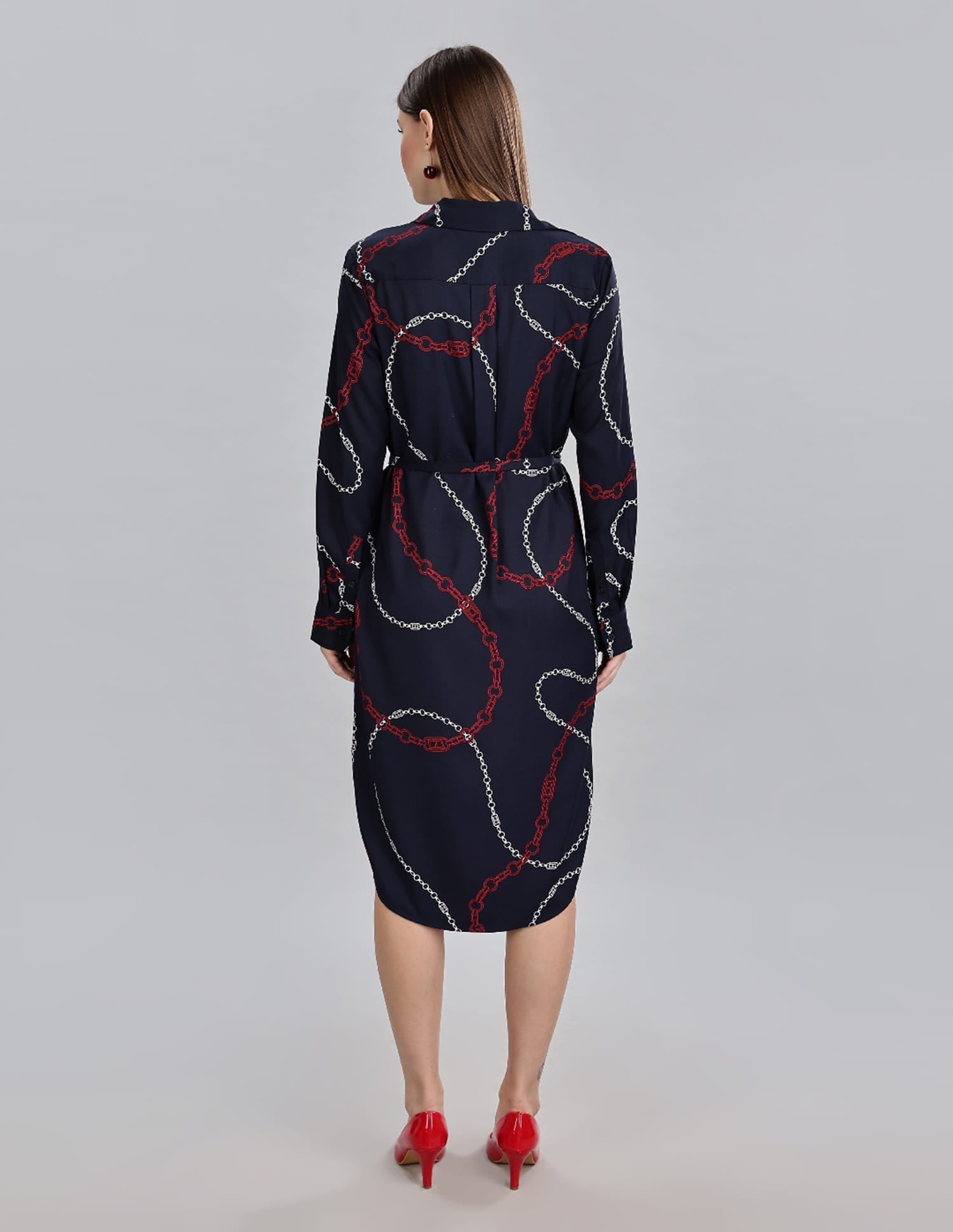 Tommy Hilfiger Viscose Spread Collar Shirt Dresses - HIPPO US Brands Tommy Hilfiger