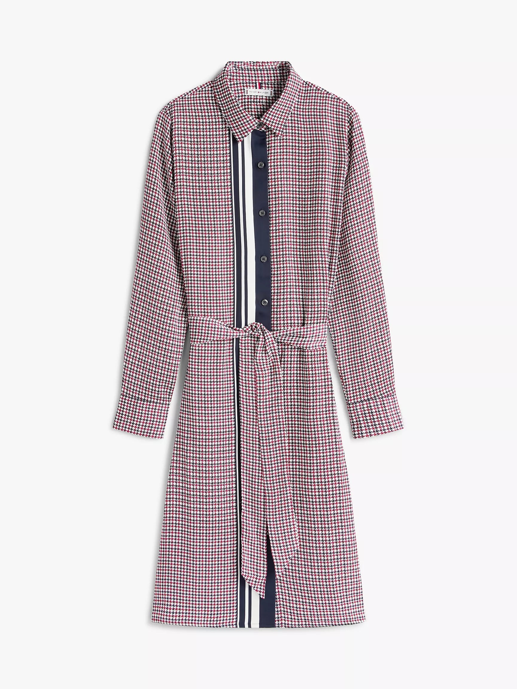 Tommy Hilfiger Houndstooth Belted Shirtdress - HIPPO US Brands Tommy Hilfiger