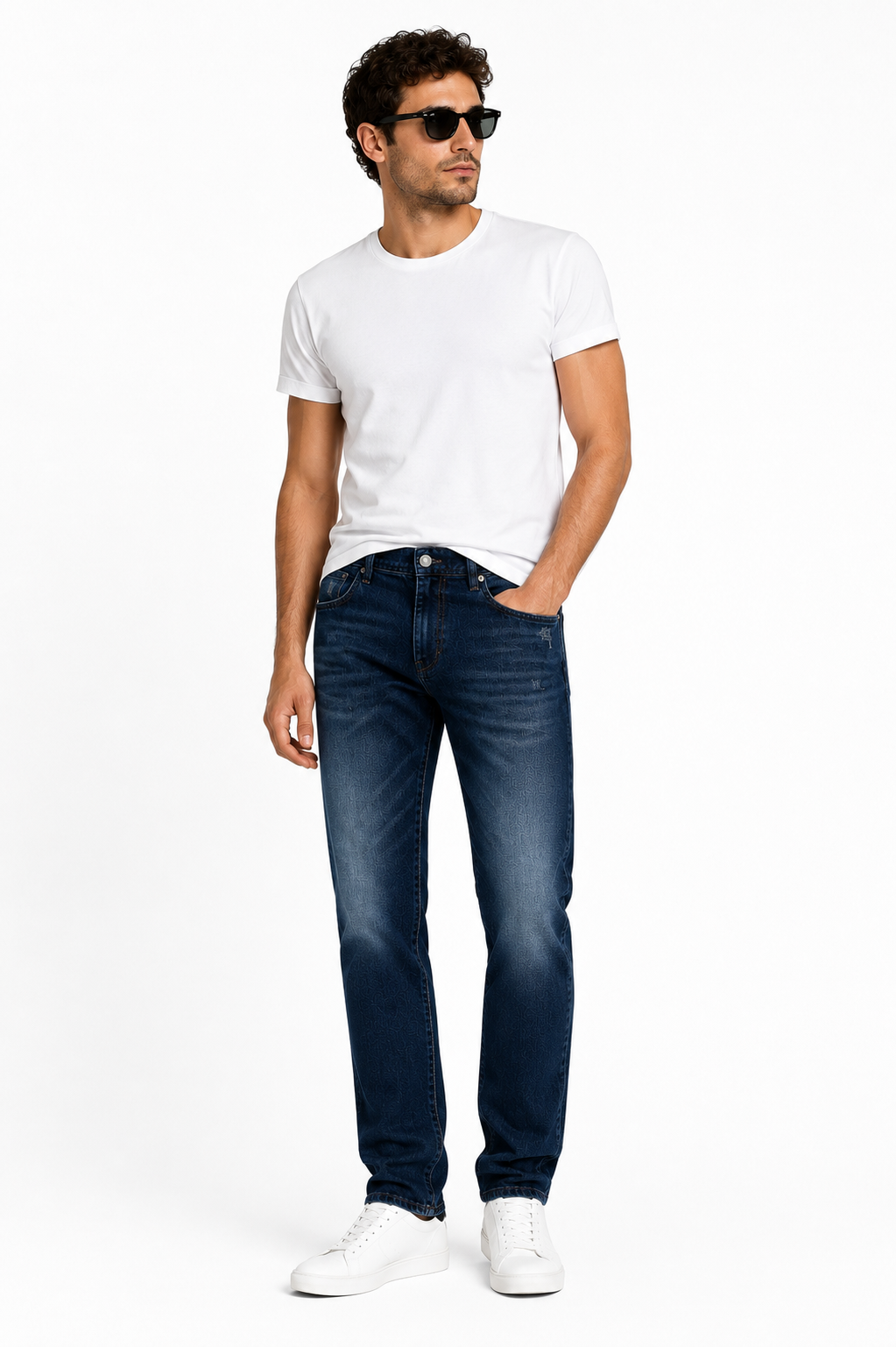 Armani Exchange Slim fit jeans in washed denim - HIPPO US Brands ARMANI EXCHANGE