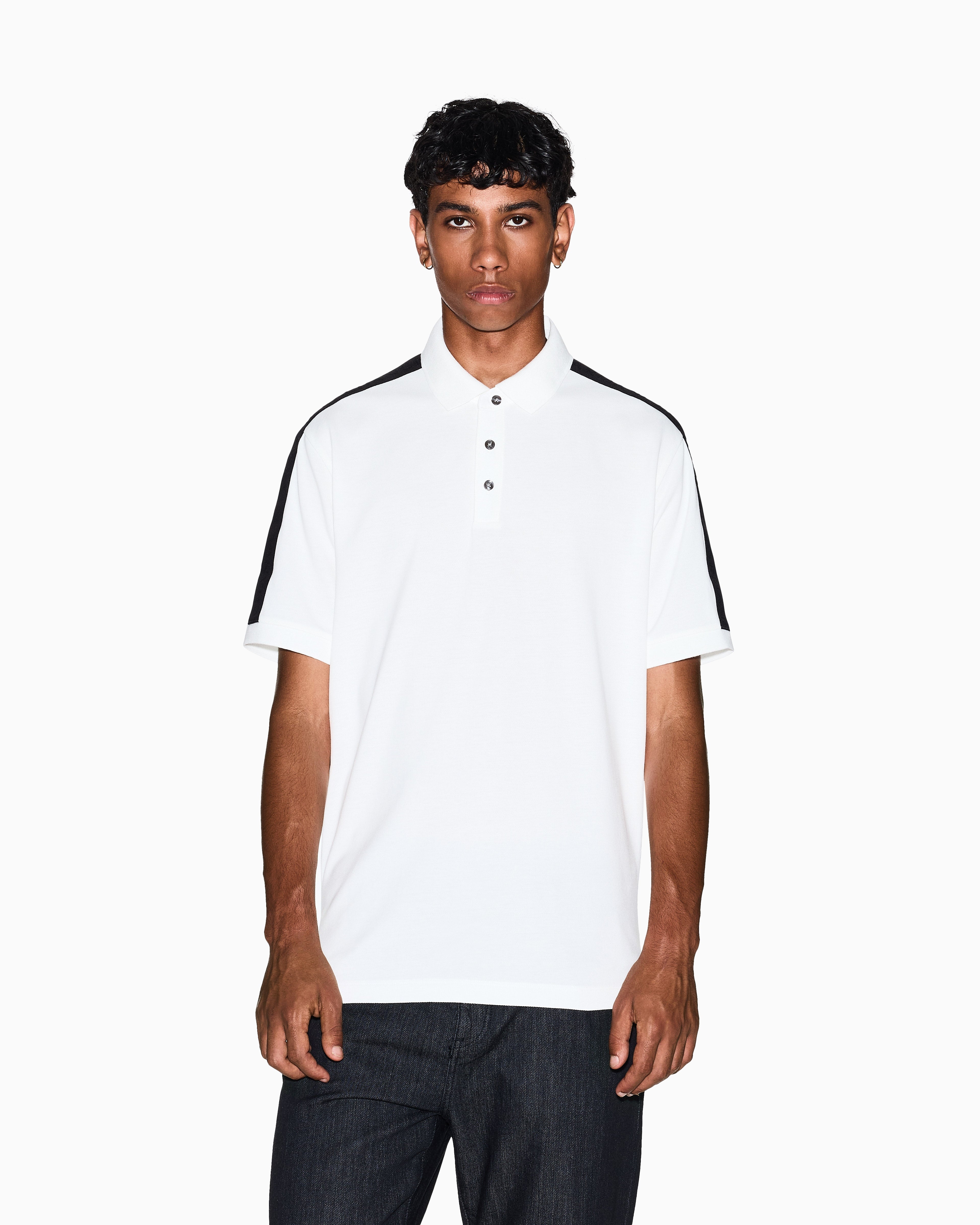 Armani Exchange Regular Fit Polo Shirt With Essential Tape Contrasting Trim - HIPPO US Brands ARMANI EXCHANGE