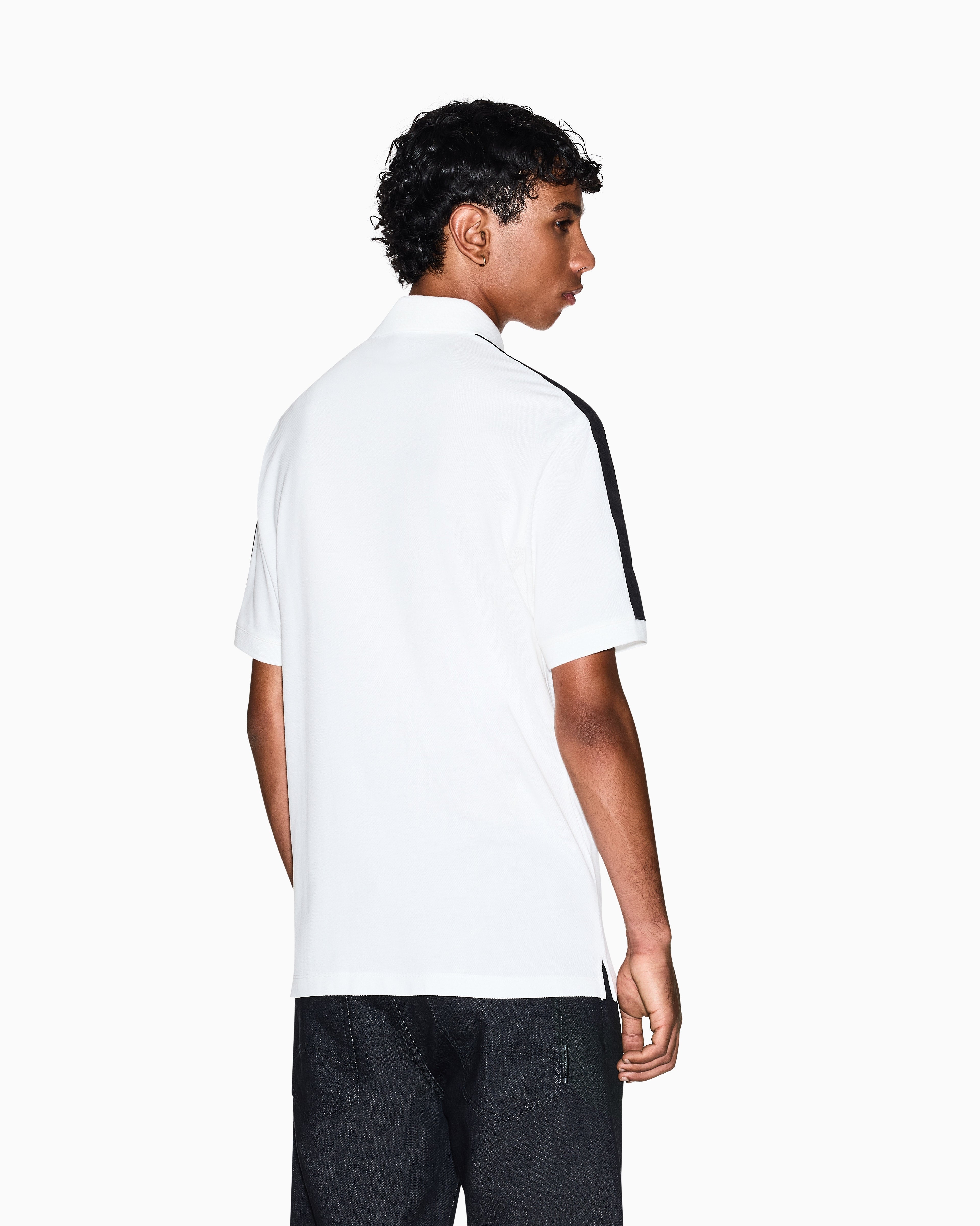Armani Exchange Regular Fit Polo Shirt With Essential Tape Contrasting Trim - HIPPO US Brands ARMANI EXCHANGE