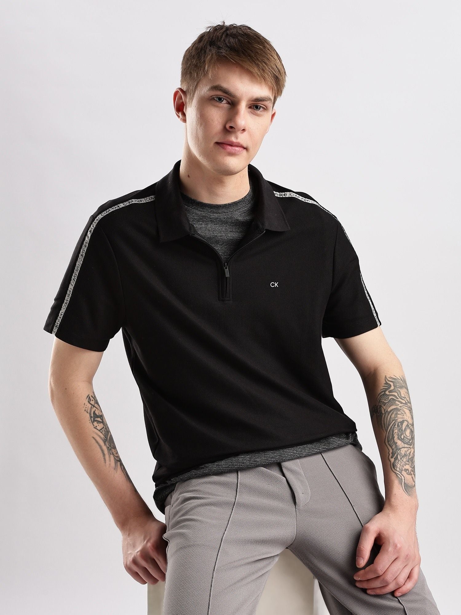 Calvin Klein Men Polo Collar Pockets T-shirt - HIPPO US Brands Calvin Klein