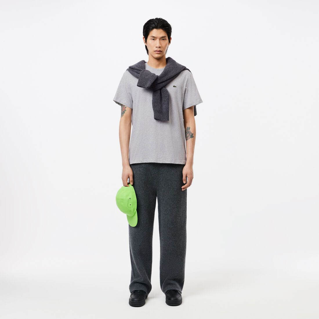 Lacoste Monochrome Cotton Crew Neck T-shirt