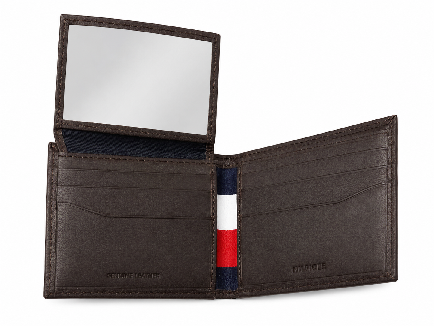 Tommy Hilfiger Men's Leather Wallet & Keychain gift Set