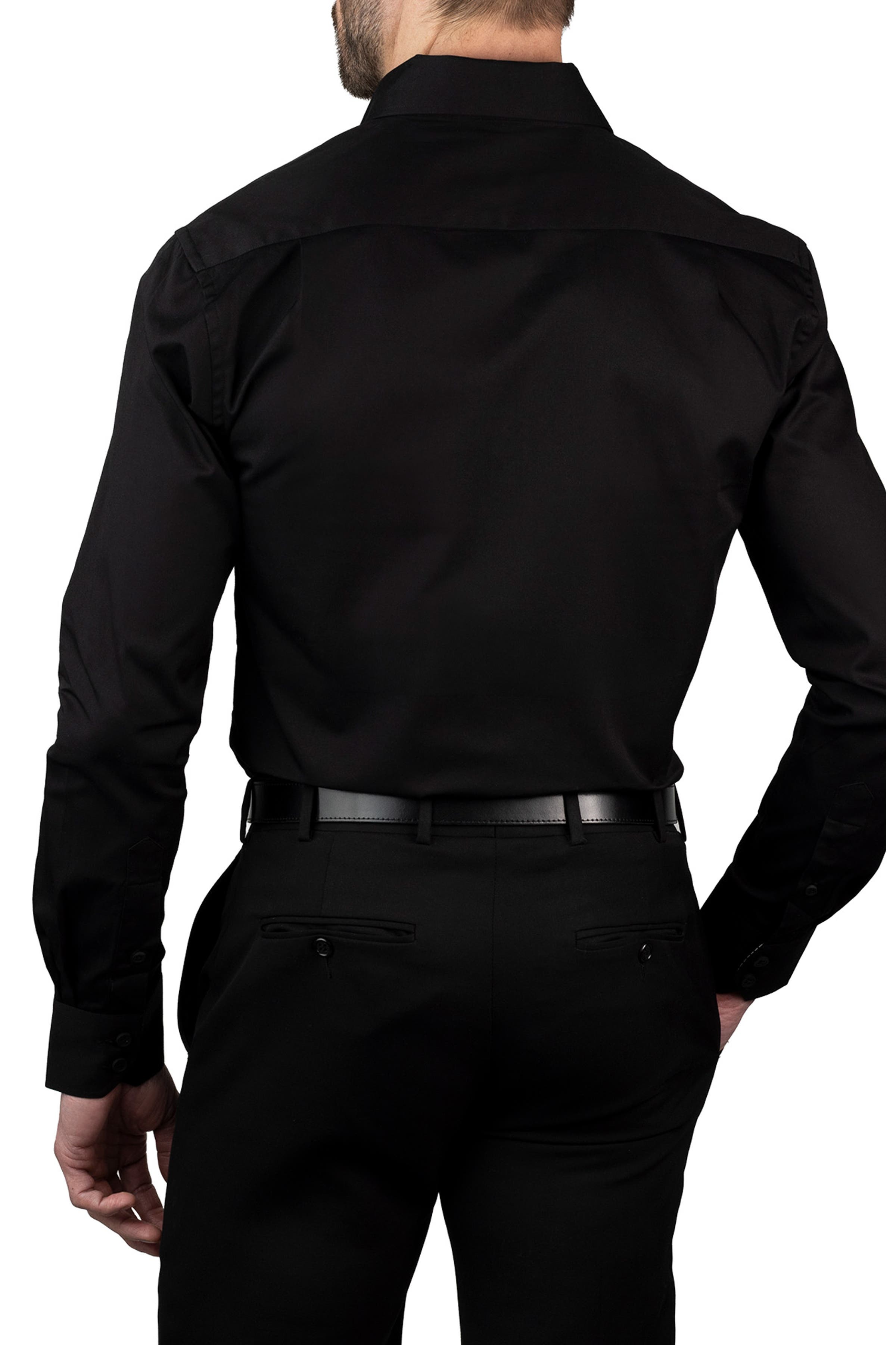Karl Lagerfeld Paris Trim Fit Log Embroidered Cotton Dress Shirt