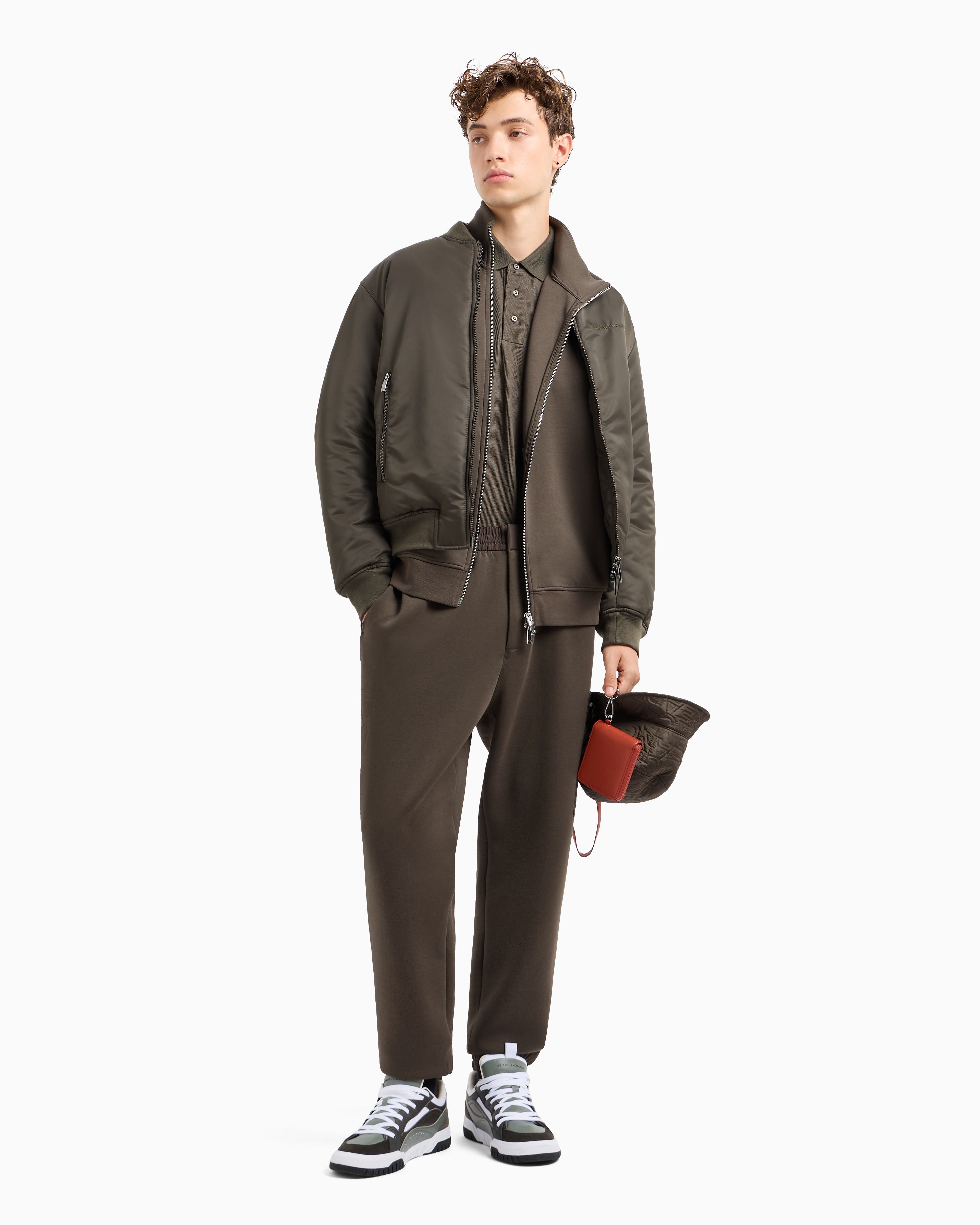 Armani Exchange Black Edition Regular Fit Black Olive Polo