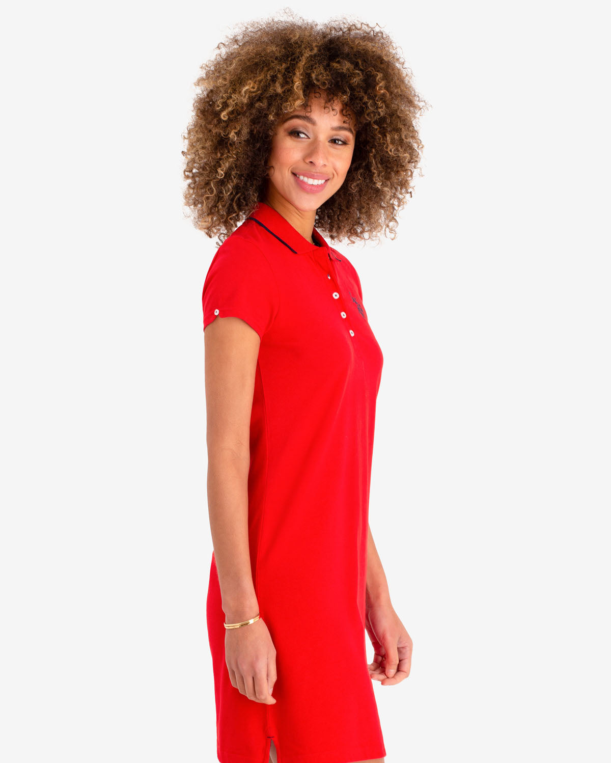 USPA Tipped Polo Dress