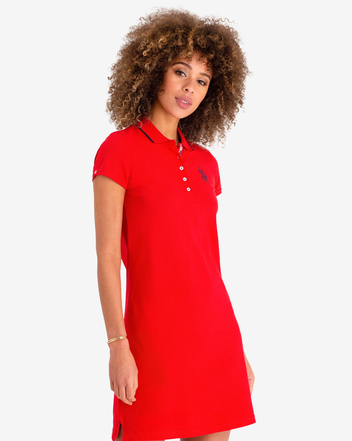 USPA Tipped Polo Dress