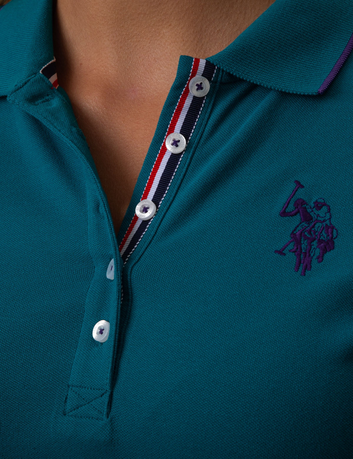 USPA Tipped Polo Dress