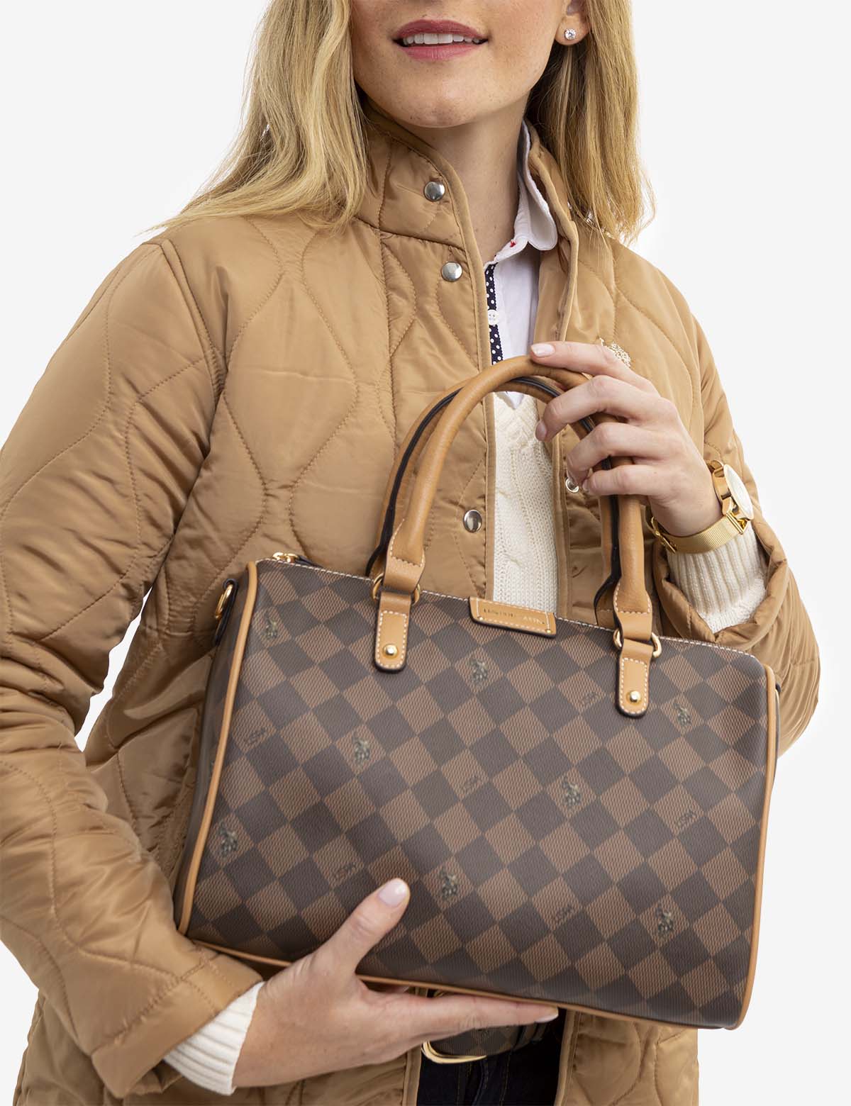 USPA Diamond Signature Swifty Satchel Bag