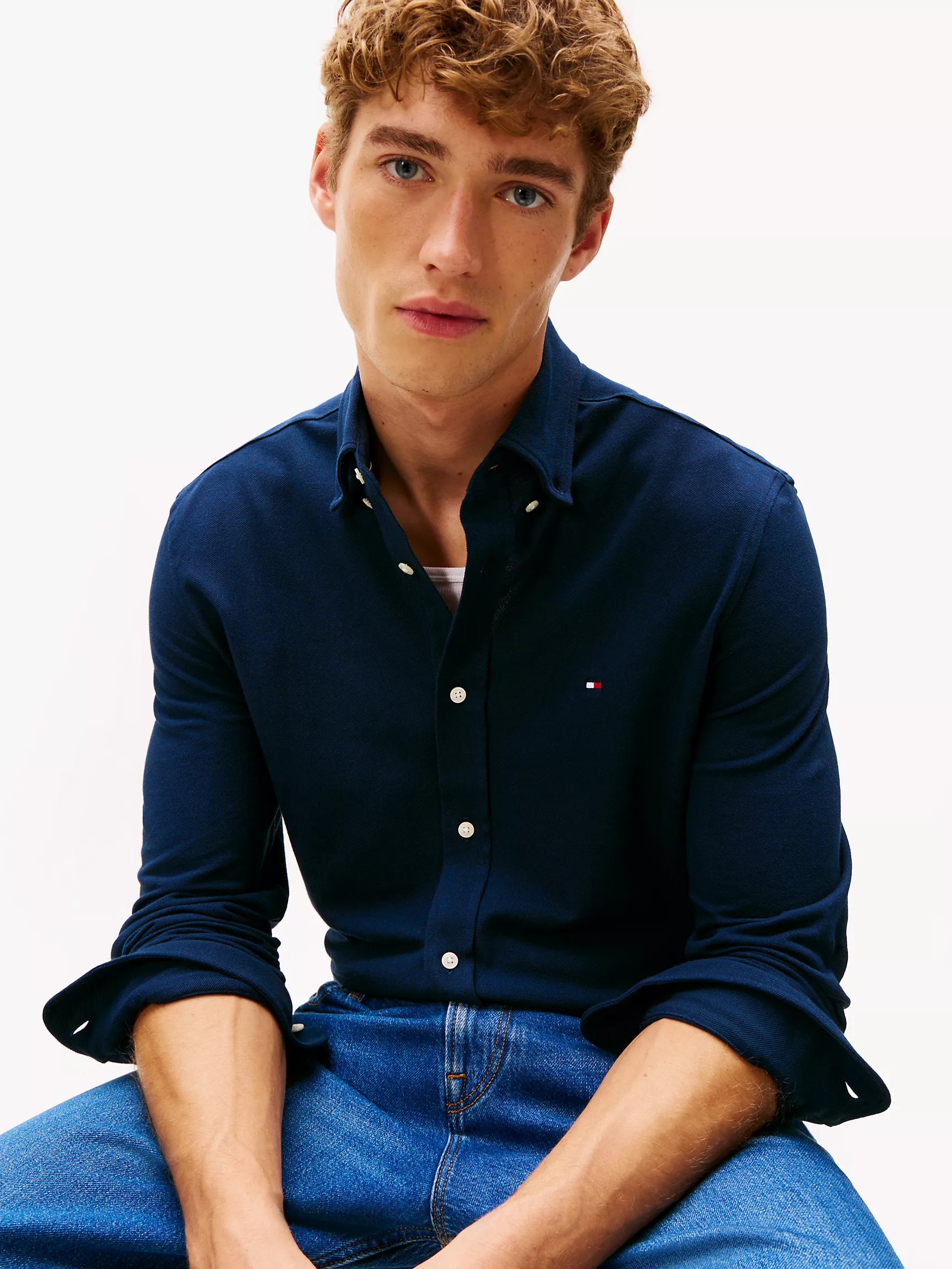 Tommy Hilfiger Regular Fit Lightweight Pique Knit Shirt