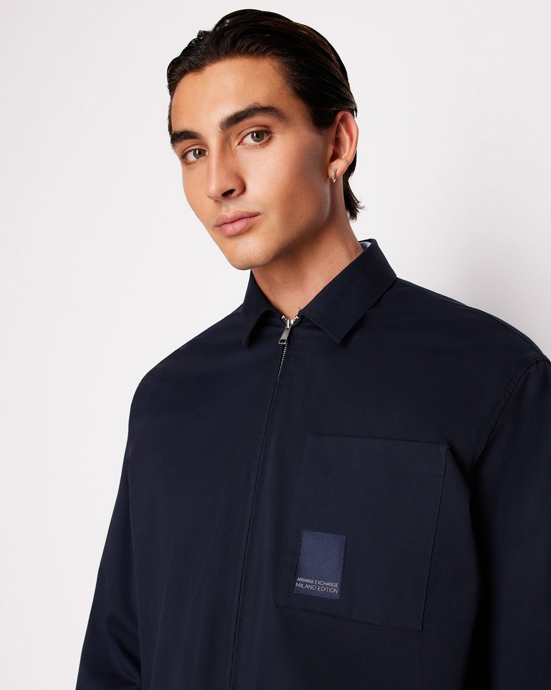 Armani Exchange Navy Blue Shirt Jacket