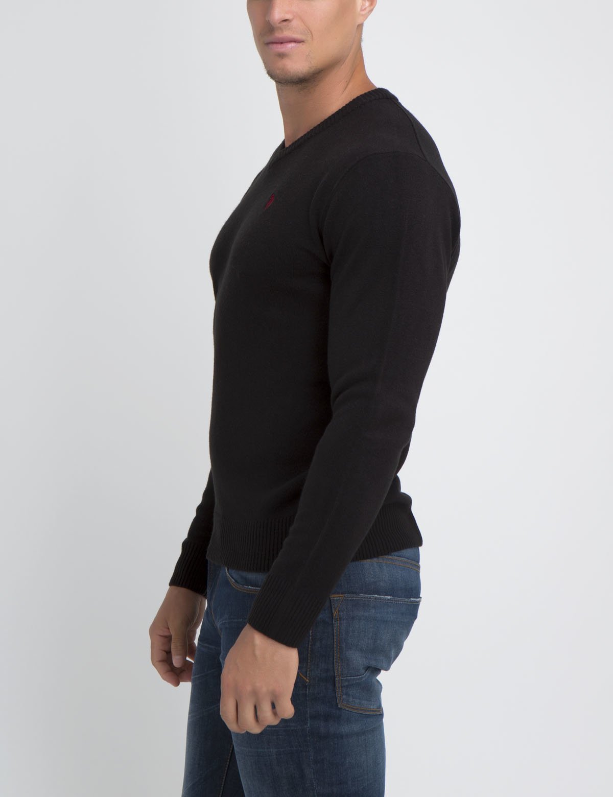 US Polo Assn. Men's V-Neck Ultrasoft Trim Fit Acrylic Sweate