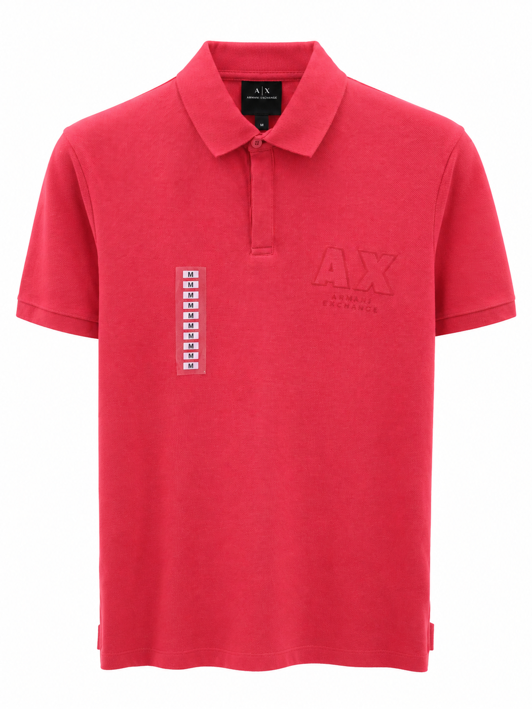 A|X Armani Exchange Men's Regular Fit Shiny Logo Polo Shirt – Red