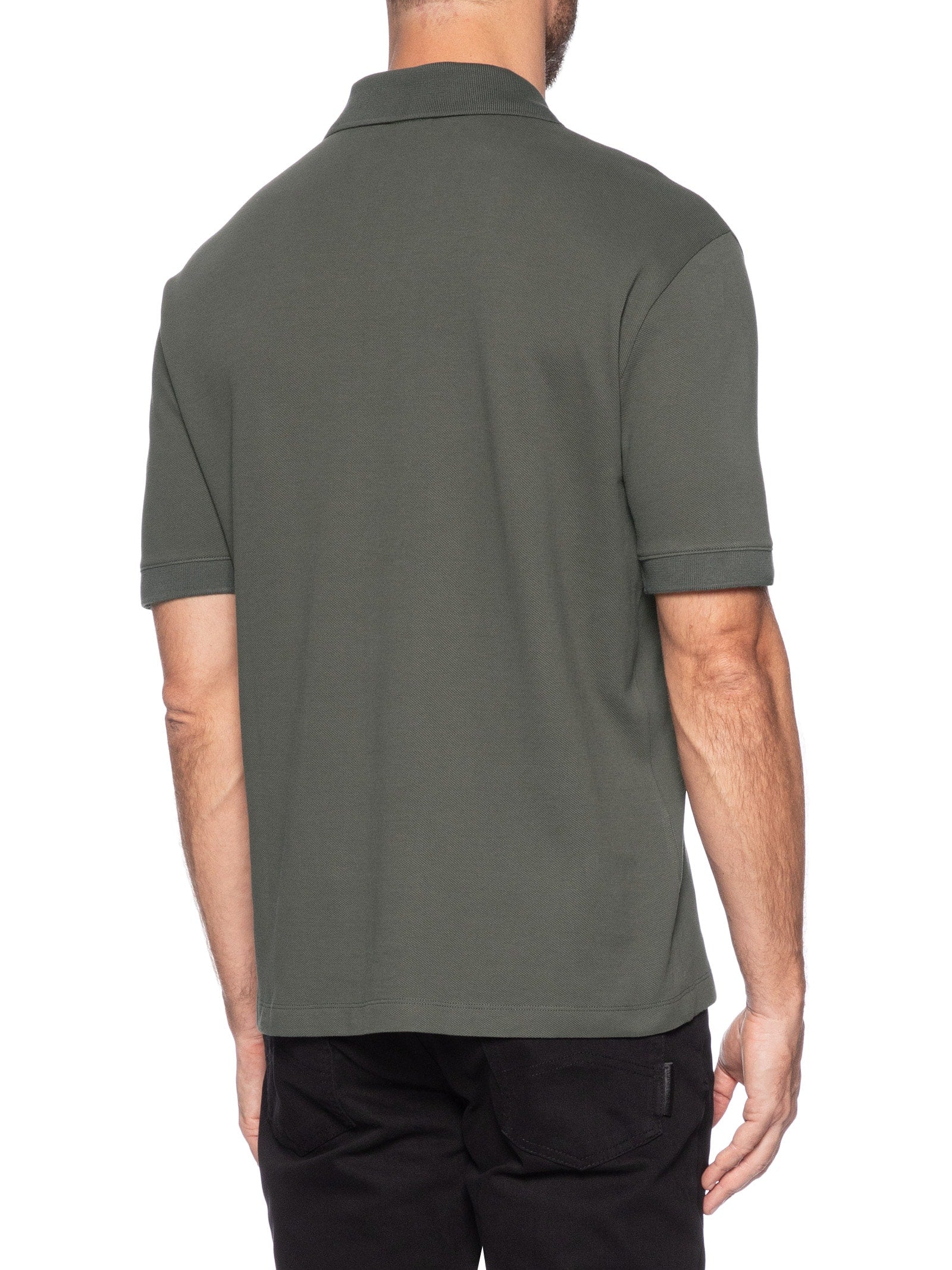 ARMANI EXCHANGE Polo Masculina Regular Fit Logo Milano Verde