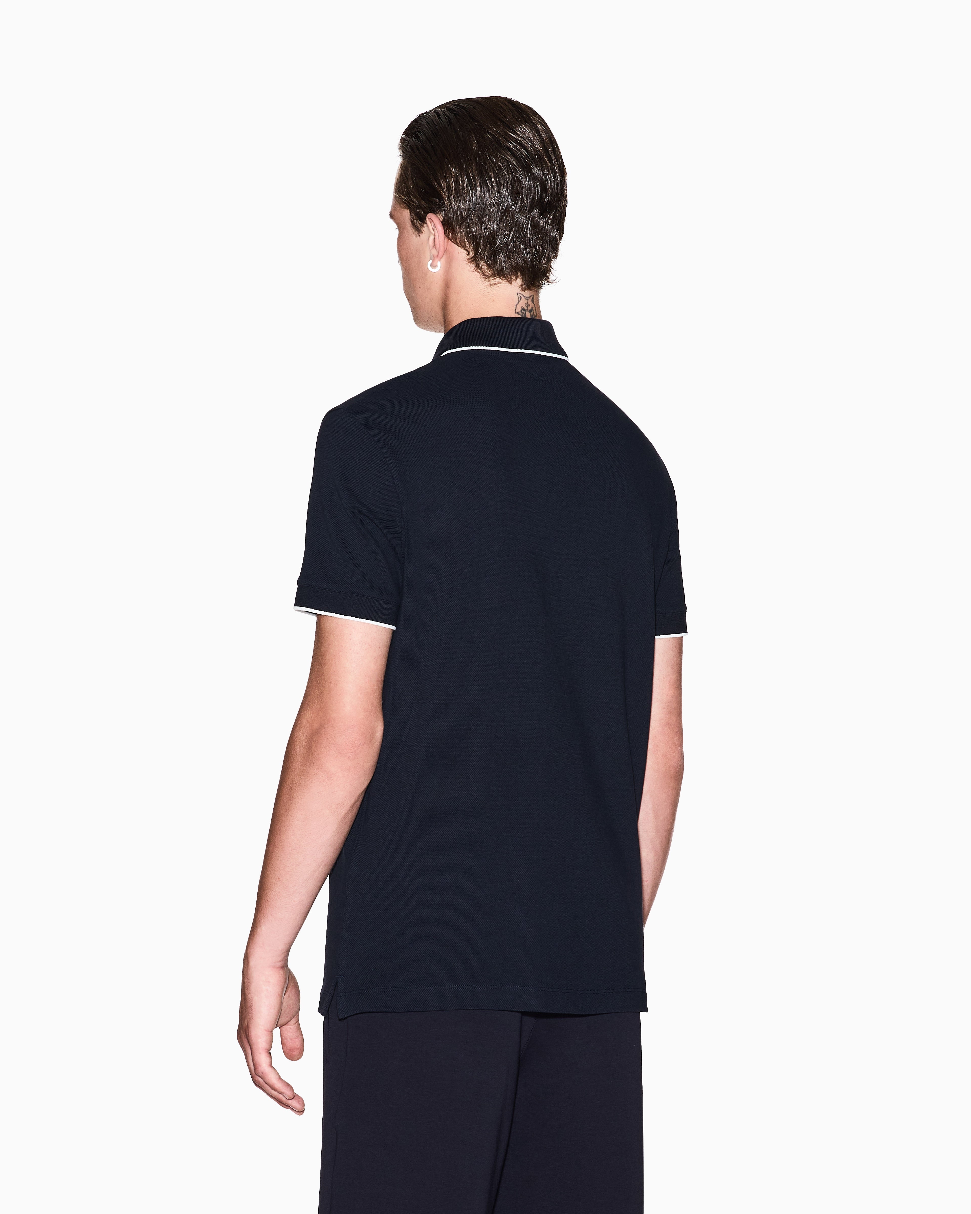 Armani Exchange slim fit polo shirt in cotton piqué