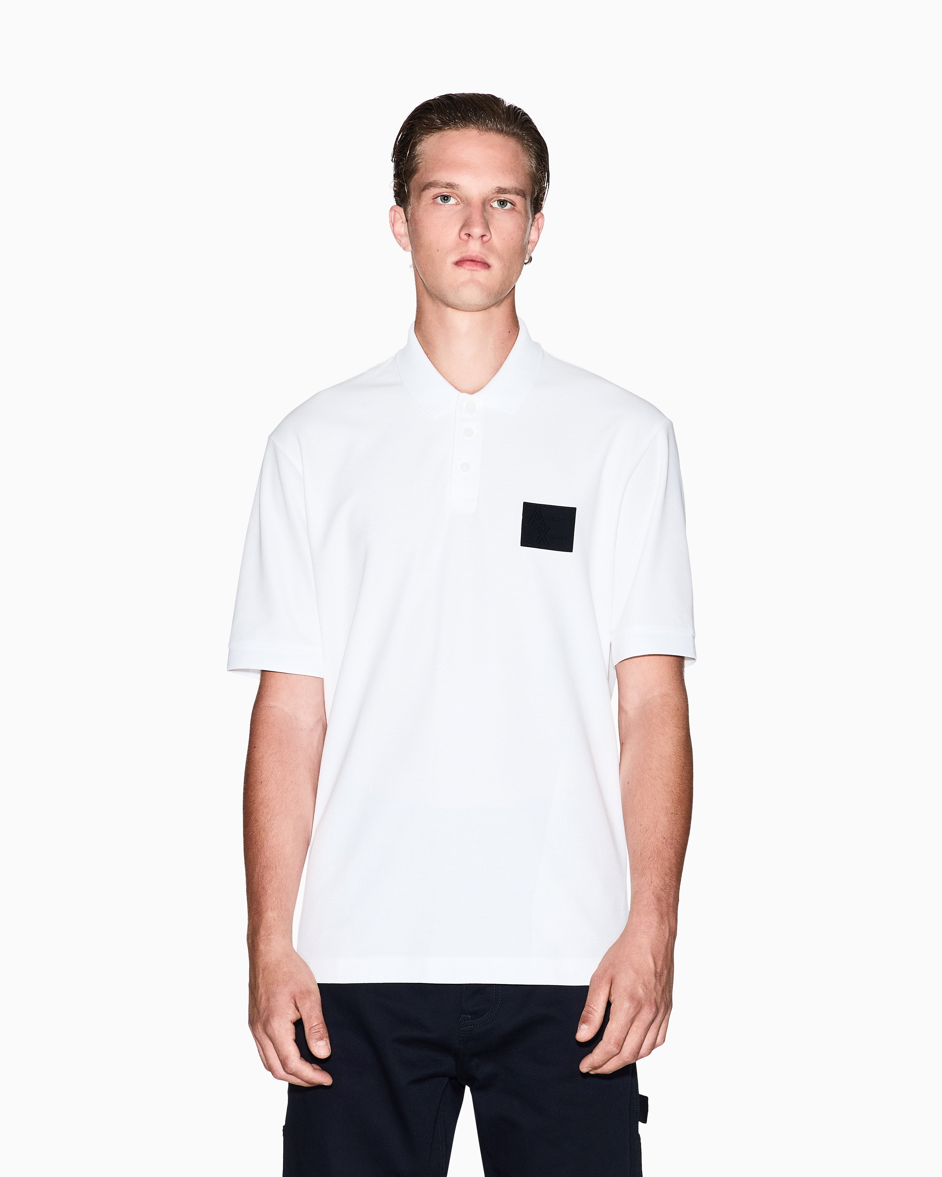 Armani Exchange Regular fit polo shirt with patch