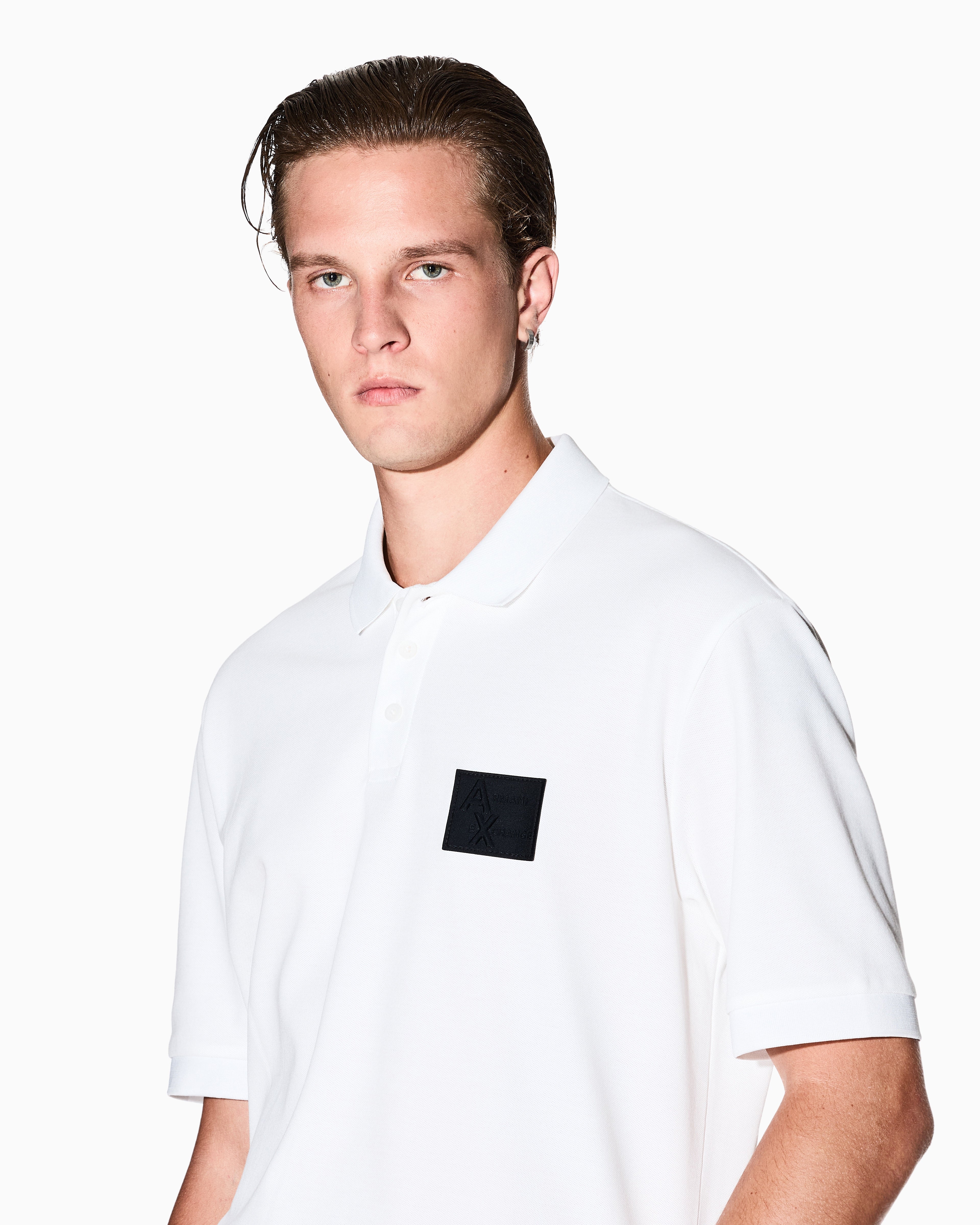 Armani Exchange Regular fit polo shirt with patch