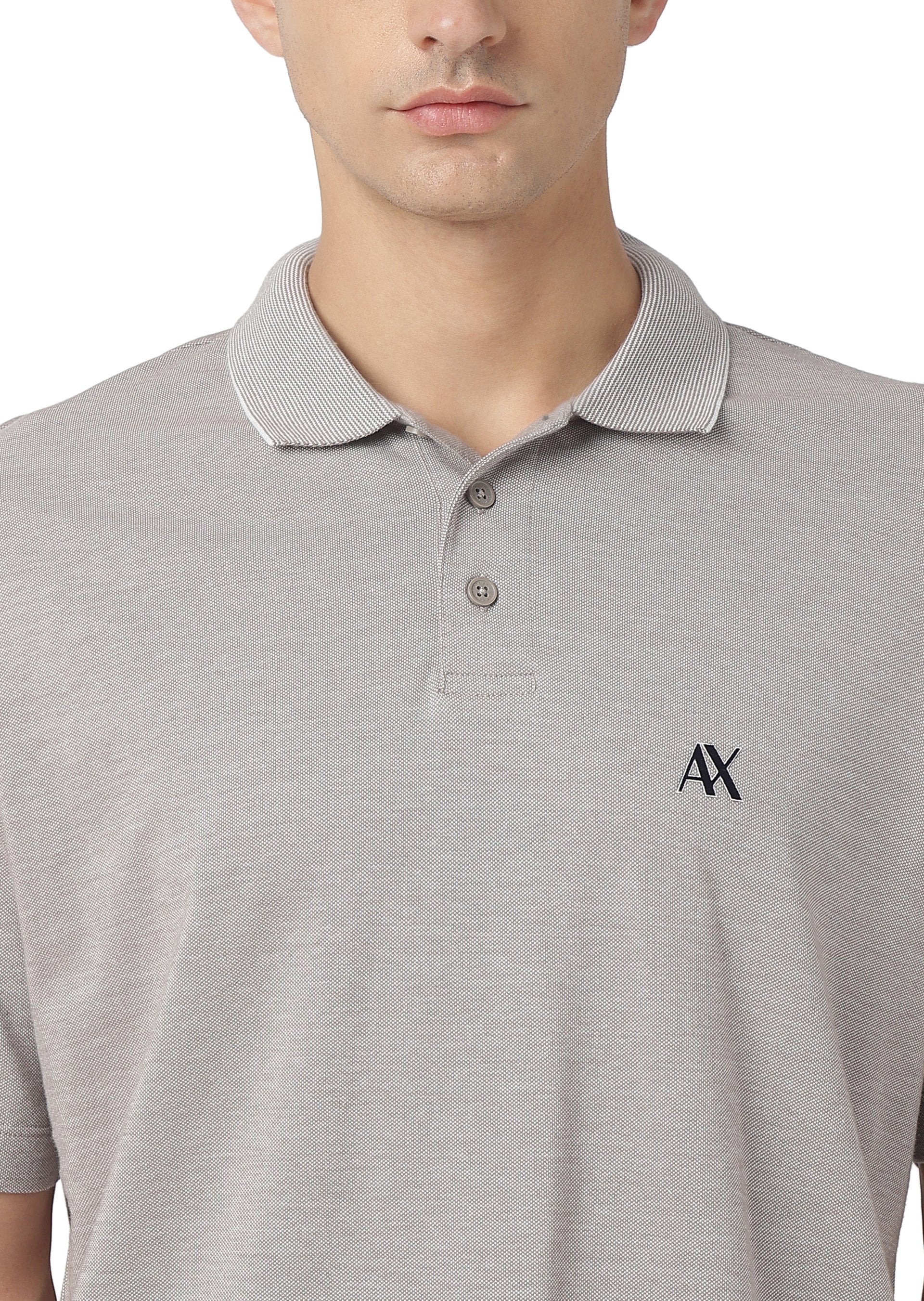 Armani Exchange Retro Sport Regular Fit Off White/Driftwood Polo