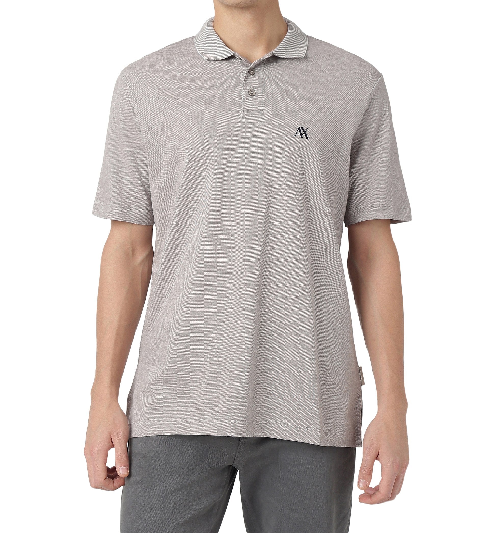 Armani Exchange Retro Sport Regular Fit Off White/Driftwood Polo