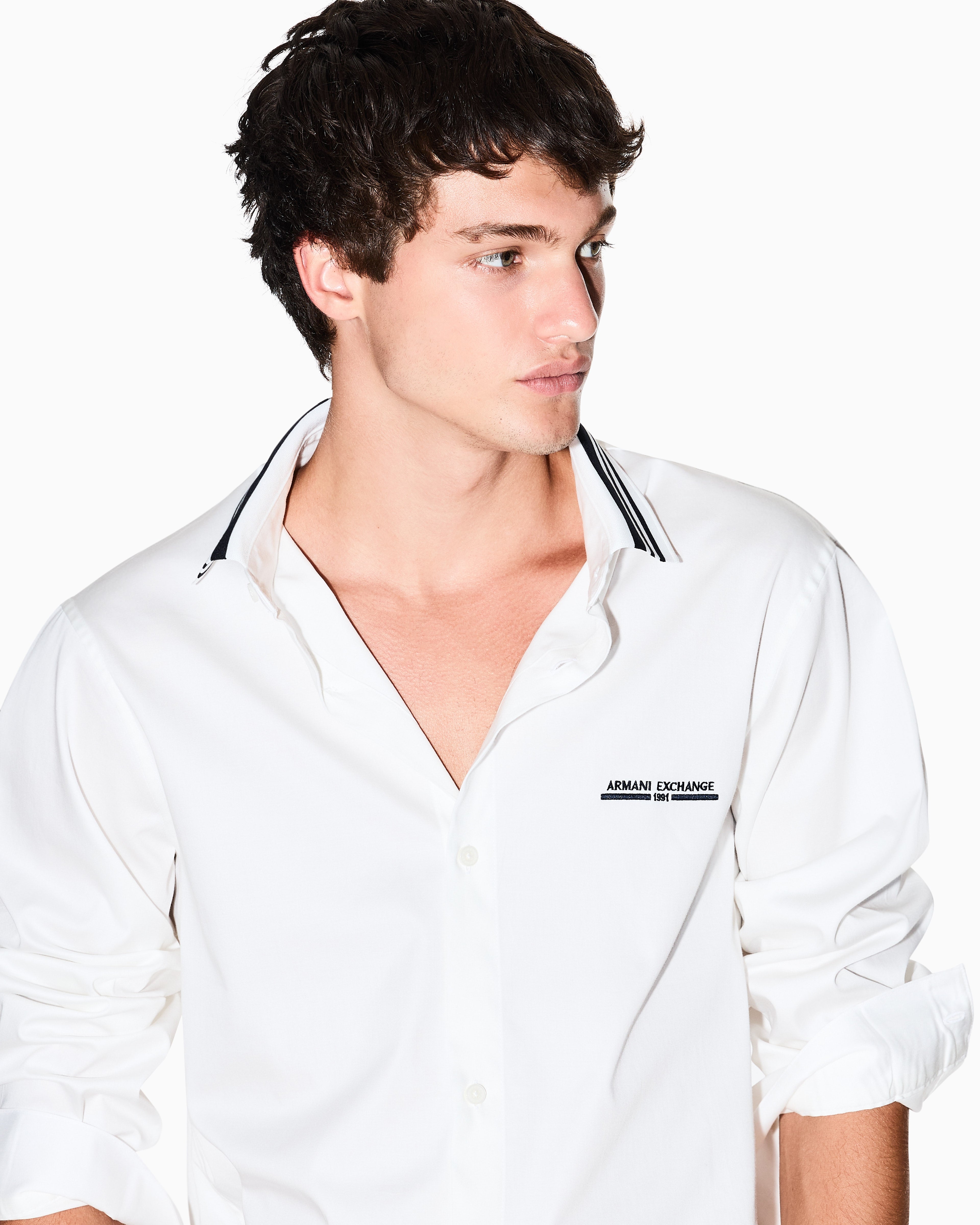 Armani Exchange Regular fit shirt with contrasting piping