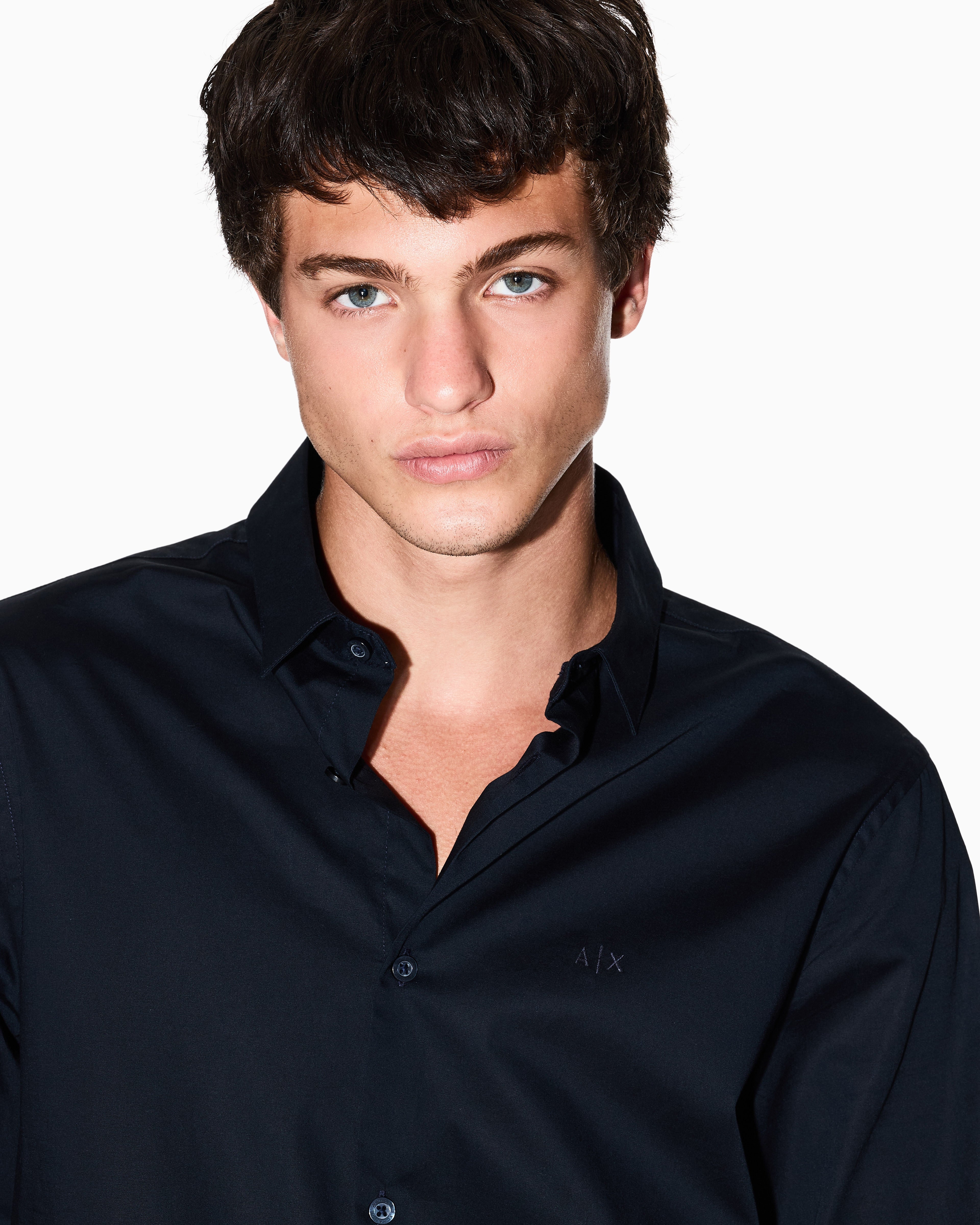 Armani Exchange Slim-fit shirt Essential in stretch cotton poplin