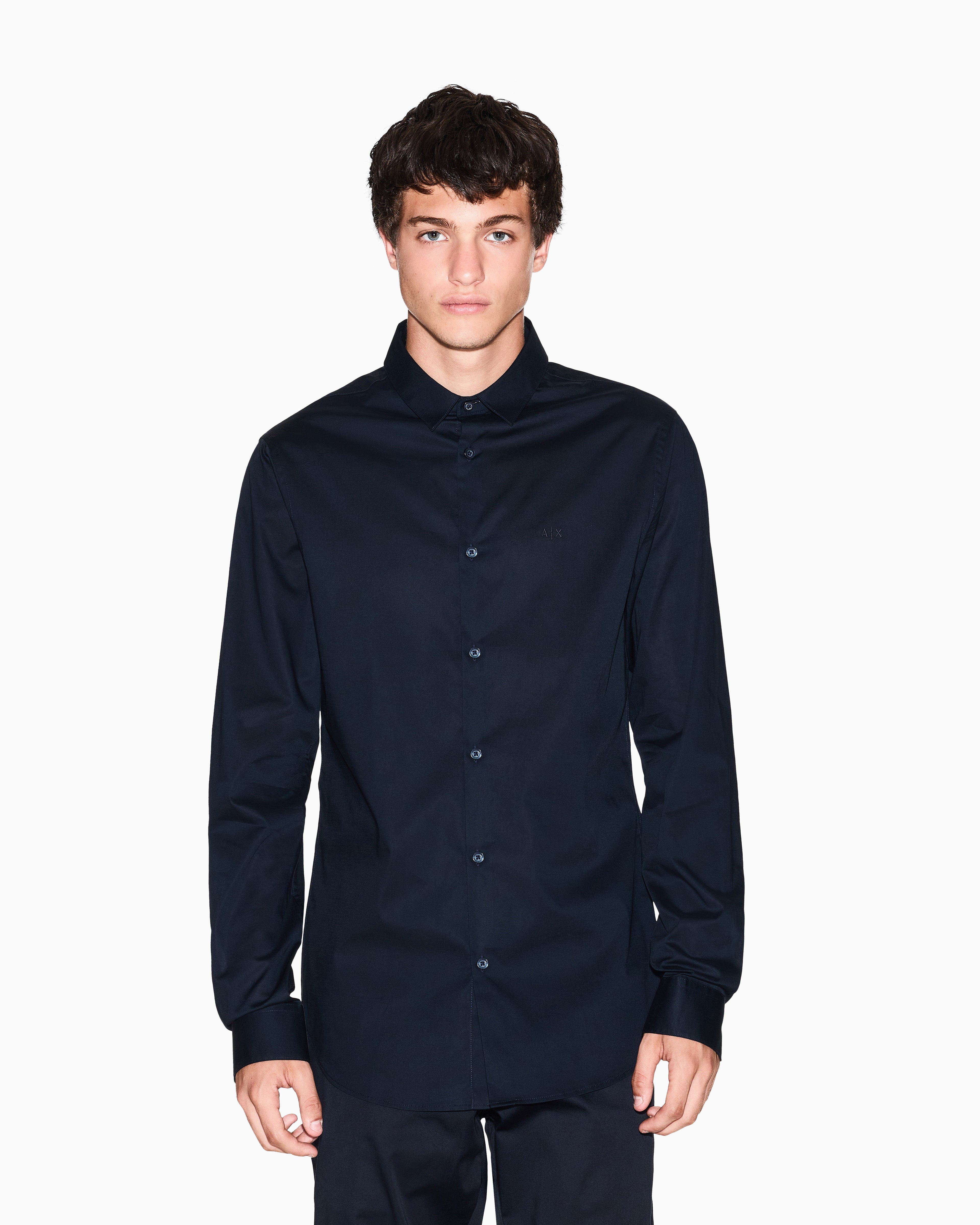 Armani Exchange Slim-fit shirt Essential in stretch cotton poplin