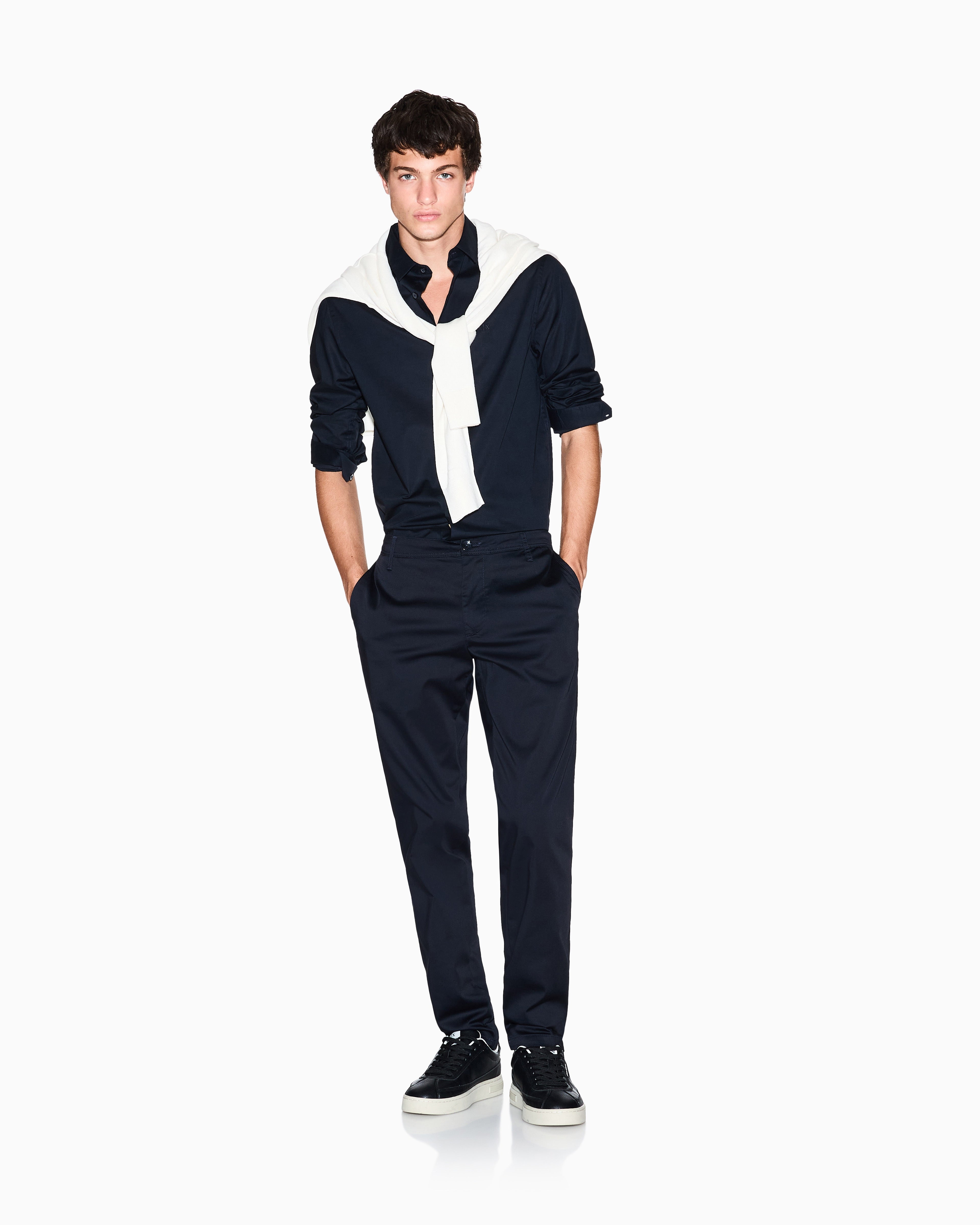 Armani Exchange Slim-fit shirt Essential in stretch cotton poplin