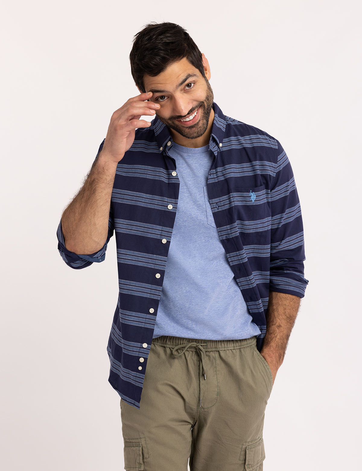 USPA Cotton Triple Stretch Poplin Shirt