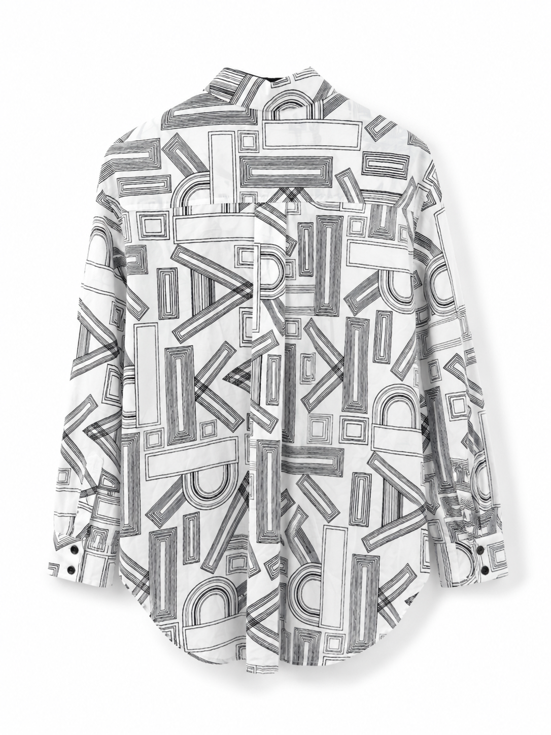 KARL LAGERFELD PARIS Cotton Oversized Scrabble Letters Shirt