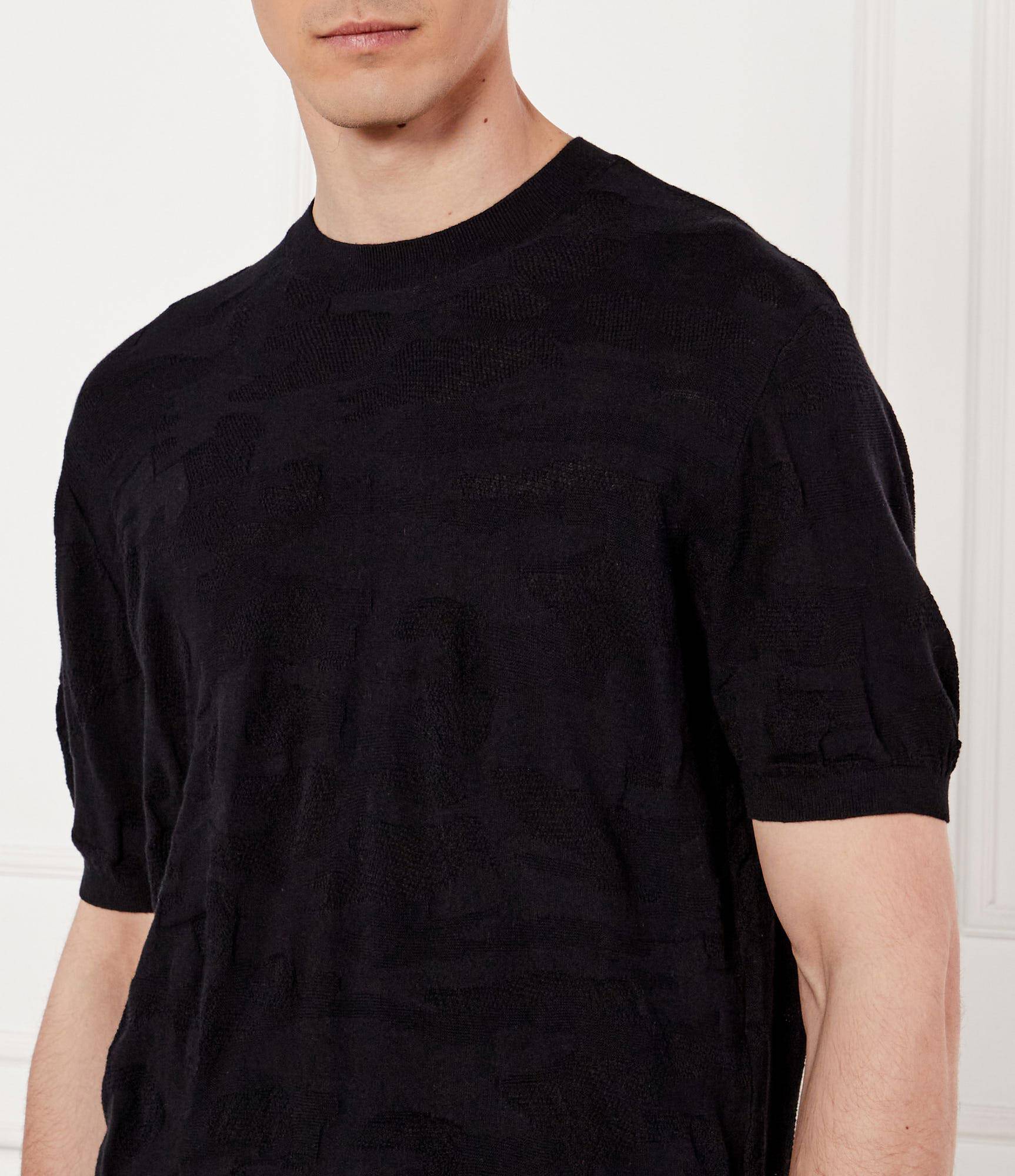 Armani Exchange Camouflage Pattern Cotton T-shirt