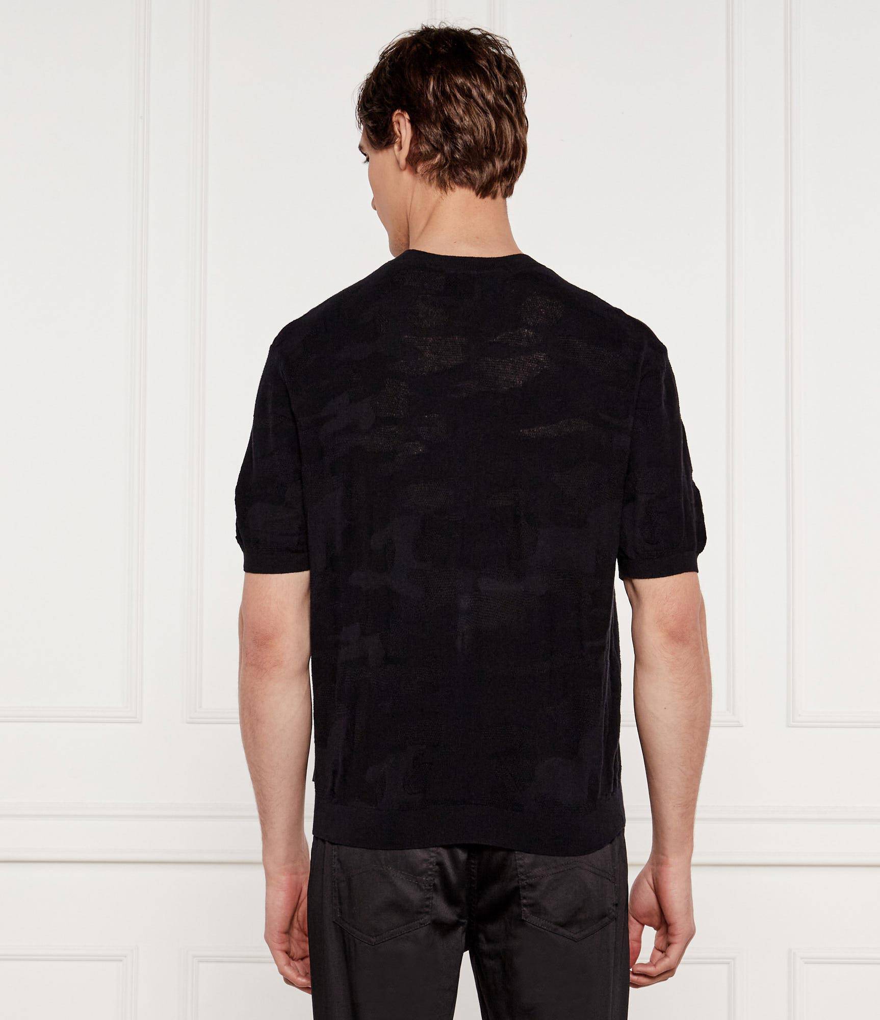 Armani Exchange Camouflage Pattern Cotton T-shirt