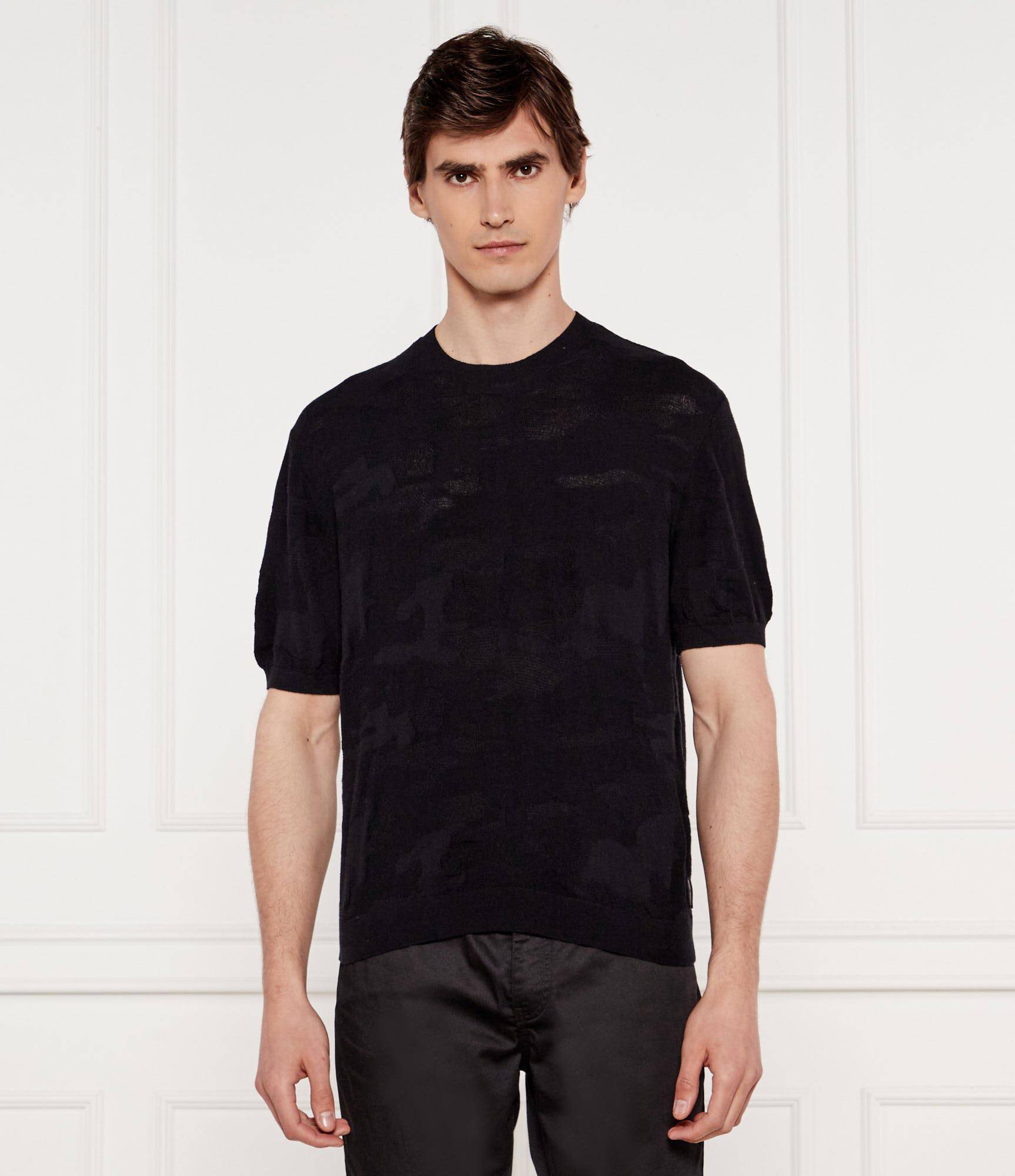 Armani Exchange Camouflage Pattern Cotton T-shirt