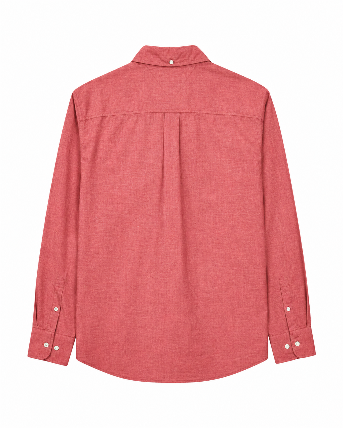 Tommy Hilfiger Solid Regular Fit Cotton Peach Casual Shirt