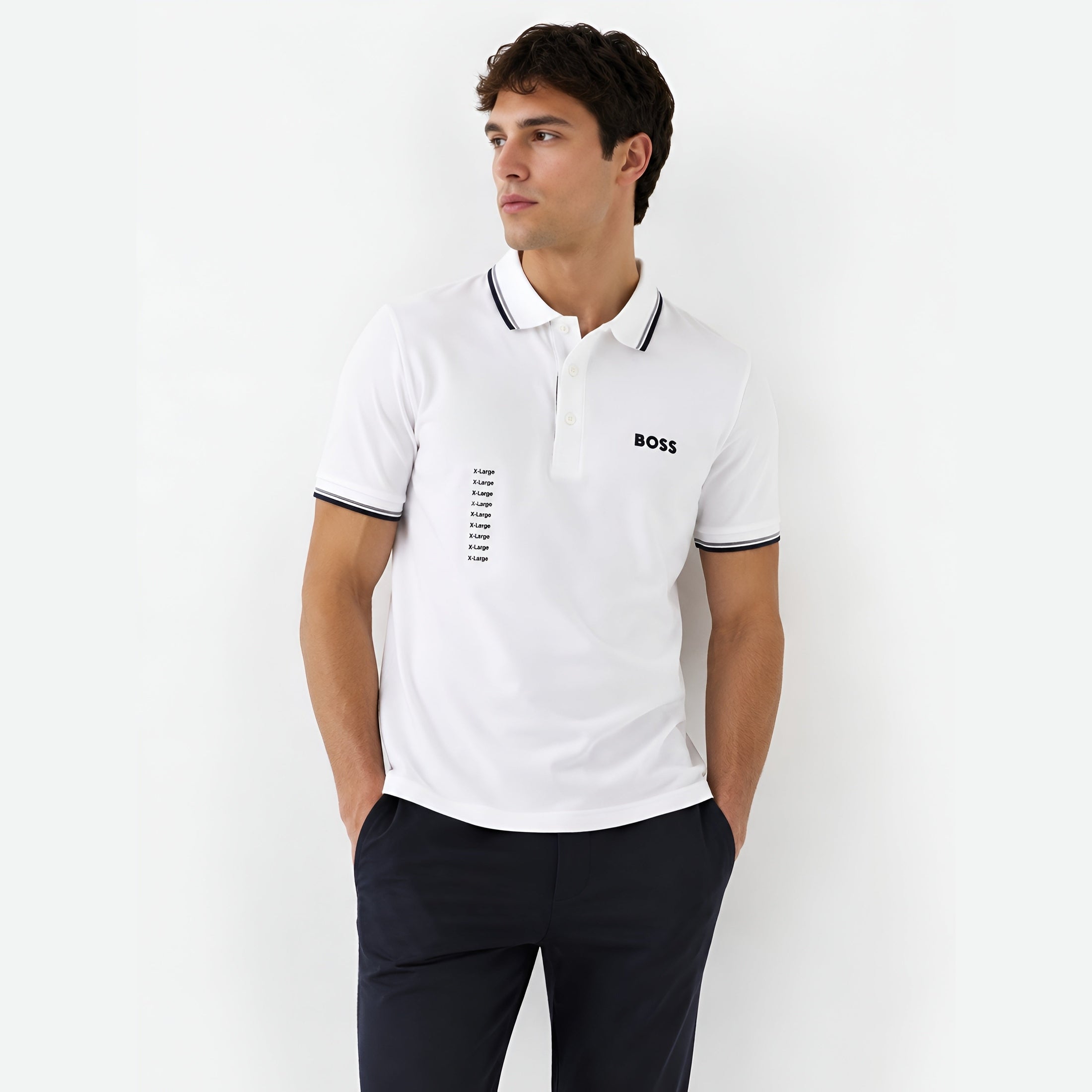 Boss Men's White Polo Shirt