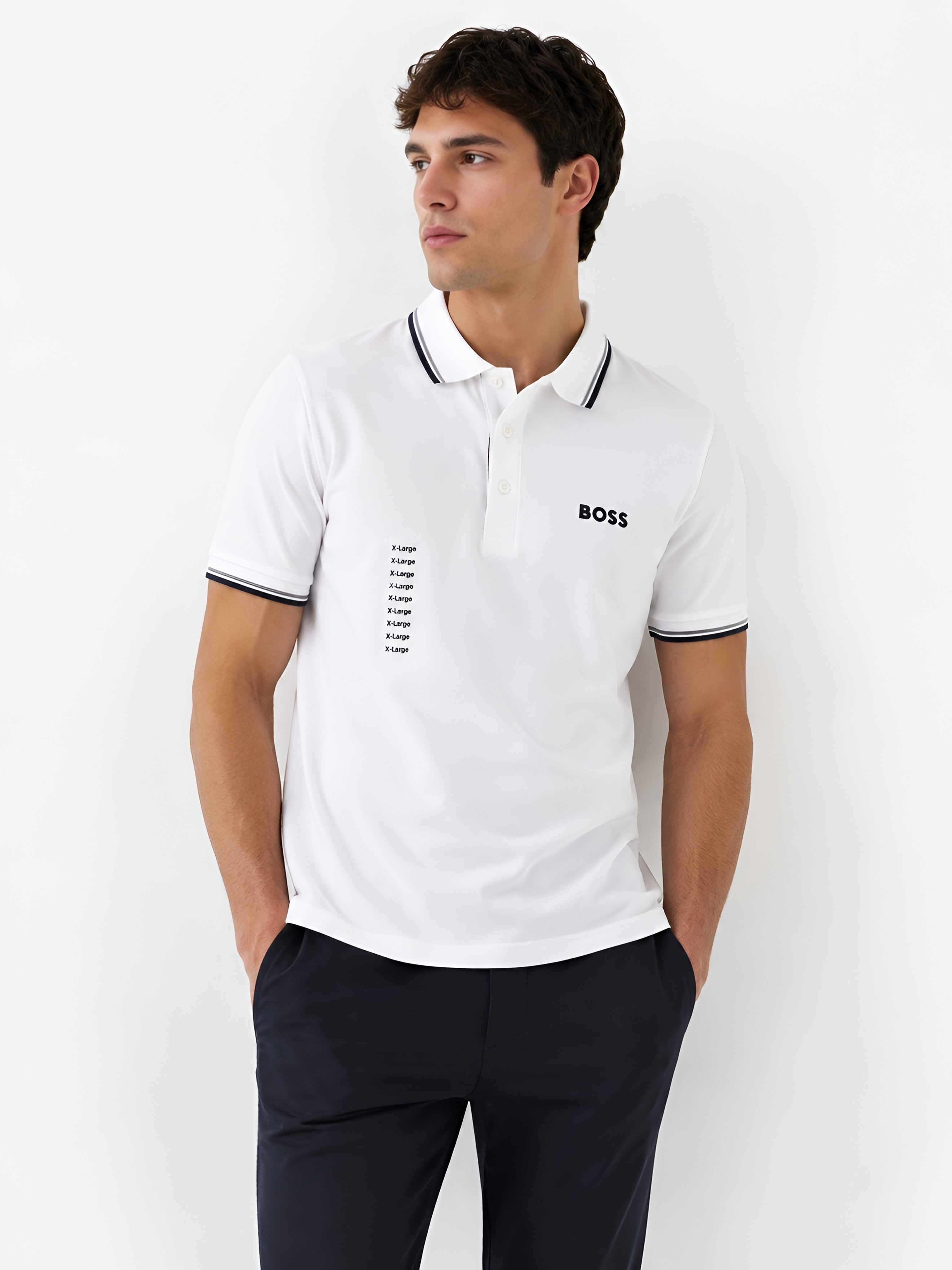 Boss Men's White Polo Shirt