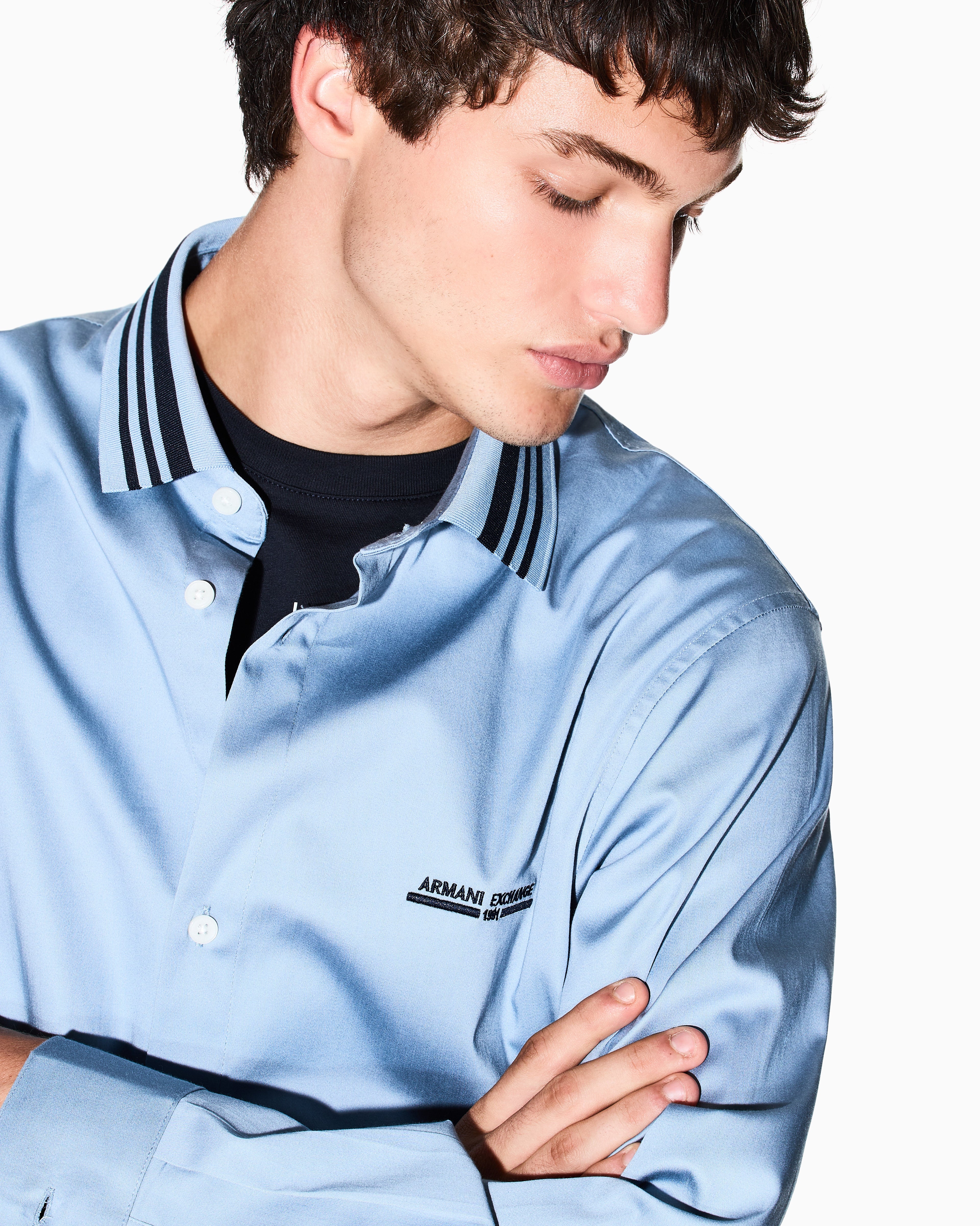 Armani Exchange Regular fit shirt with contrasting piping